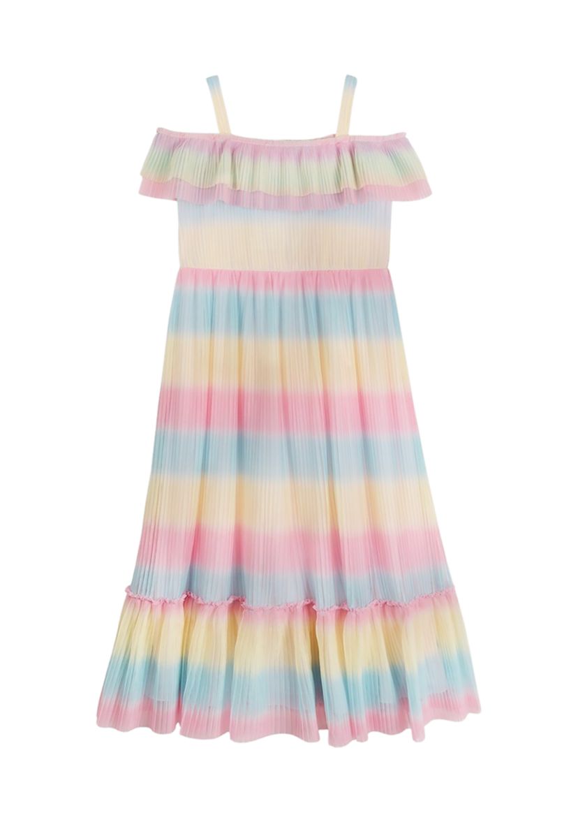 Girls 4-6x Rainbow Ombré Maxi Dress