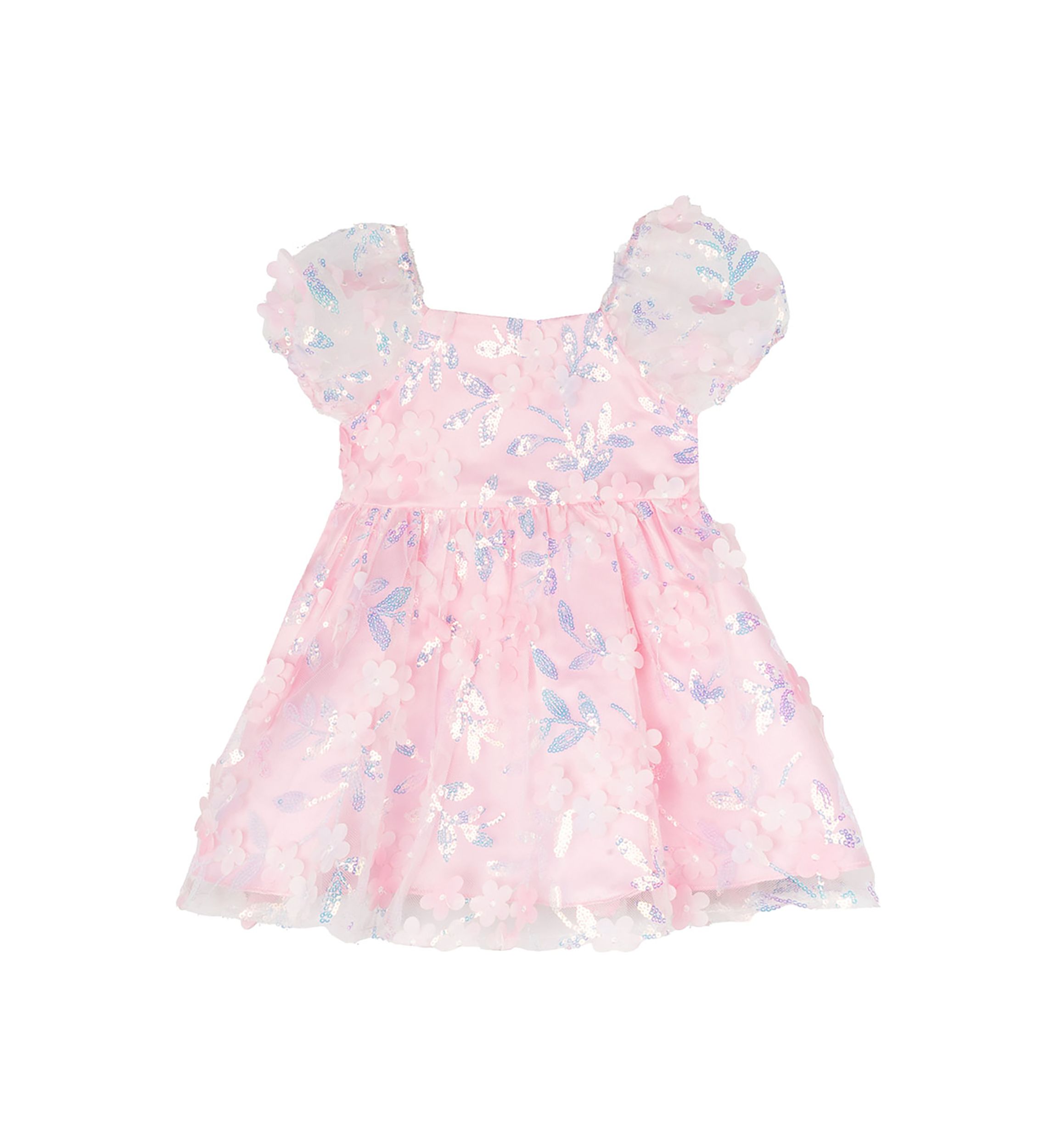 Girls 7-16 Foil Babydoll Dress