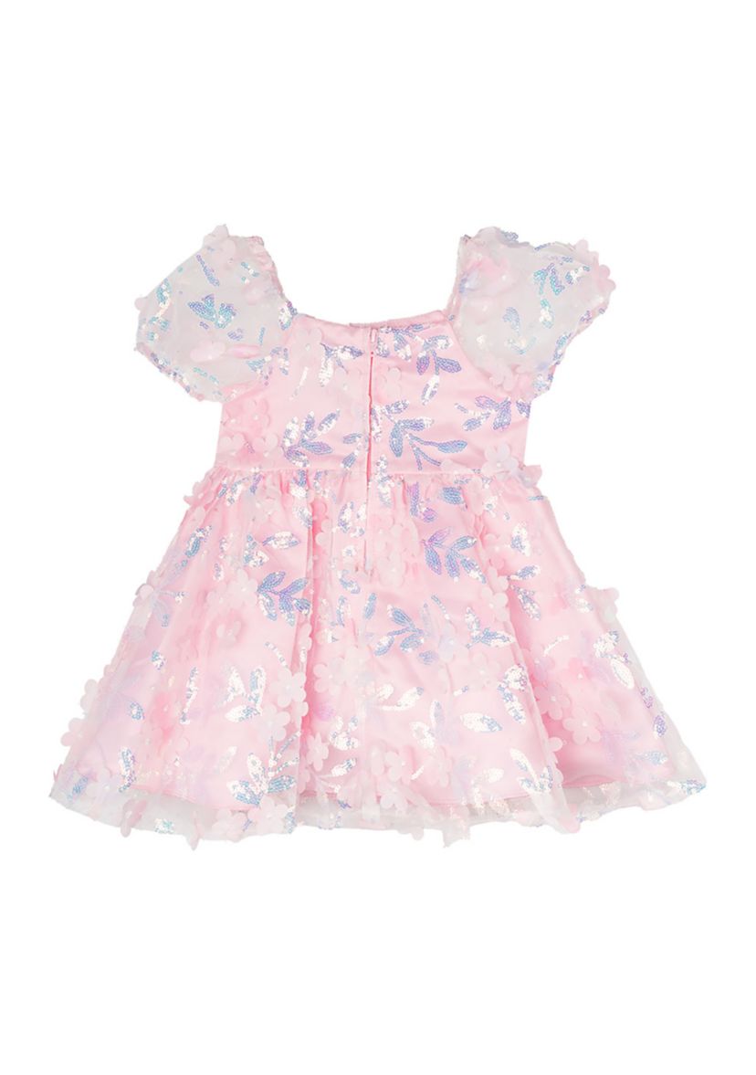 Girls 7-16 Foil Babydoll Dress