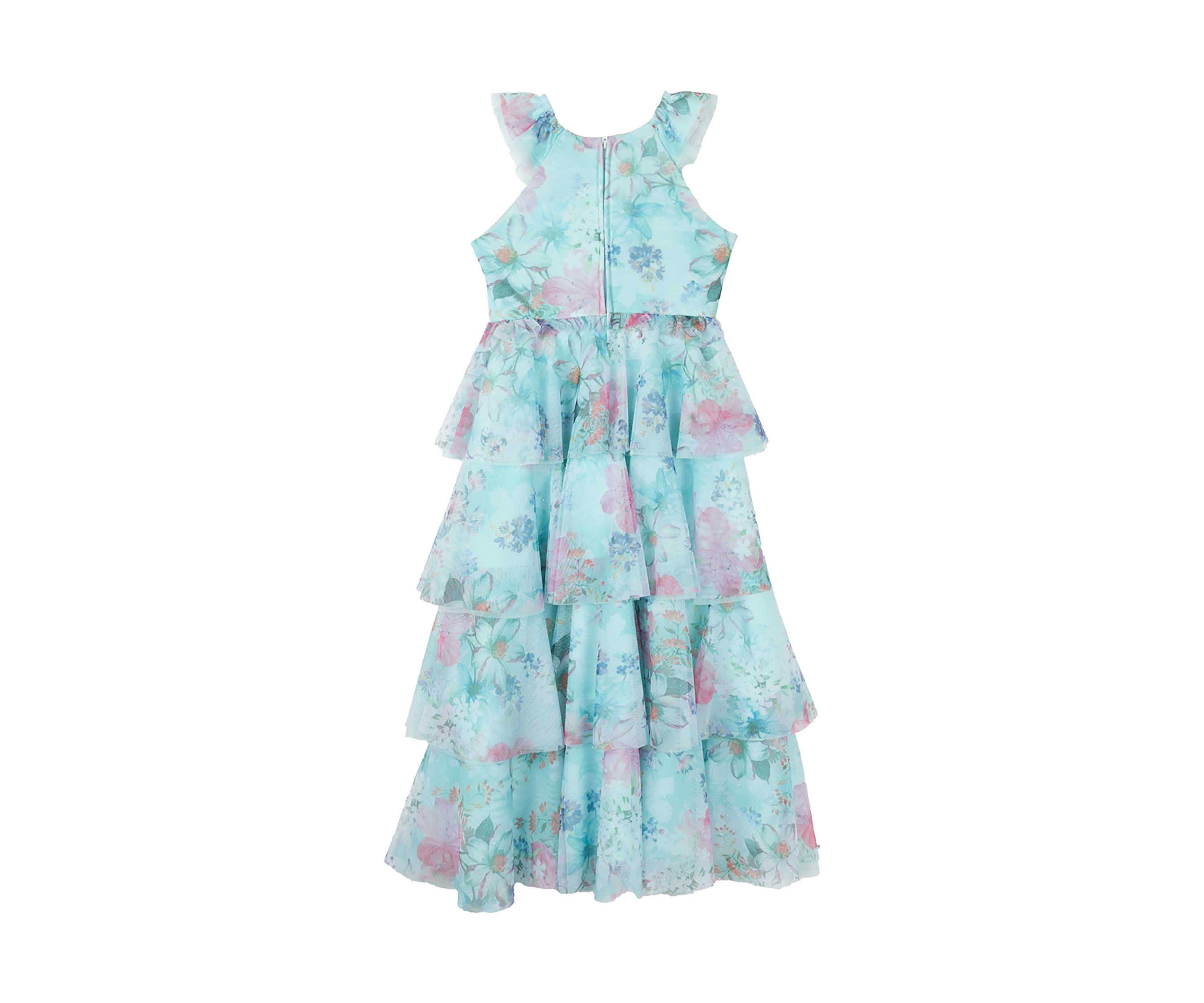 Girls 4-6x Floral Mesh Tiered Maxi Dress