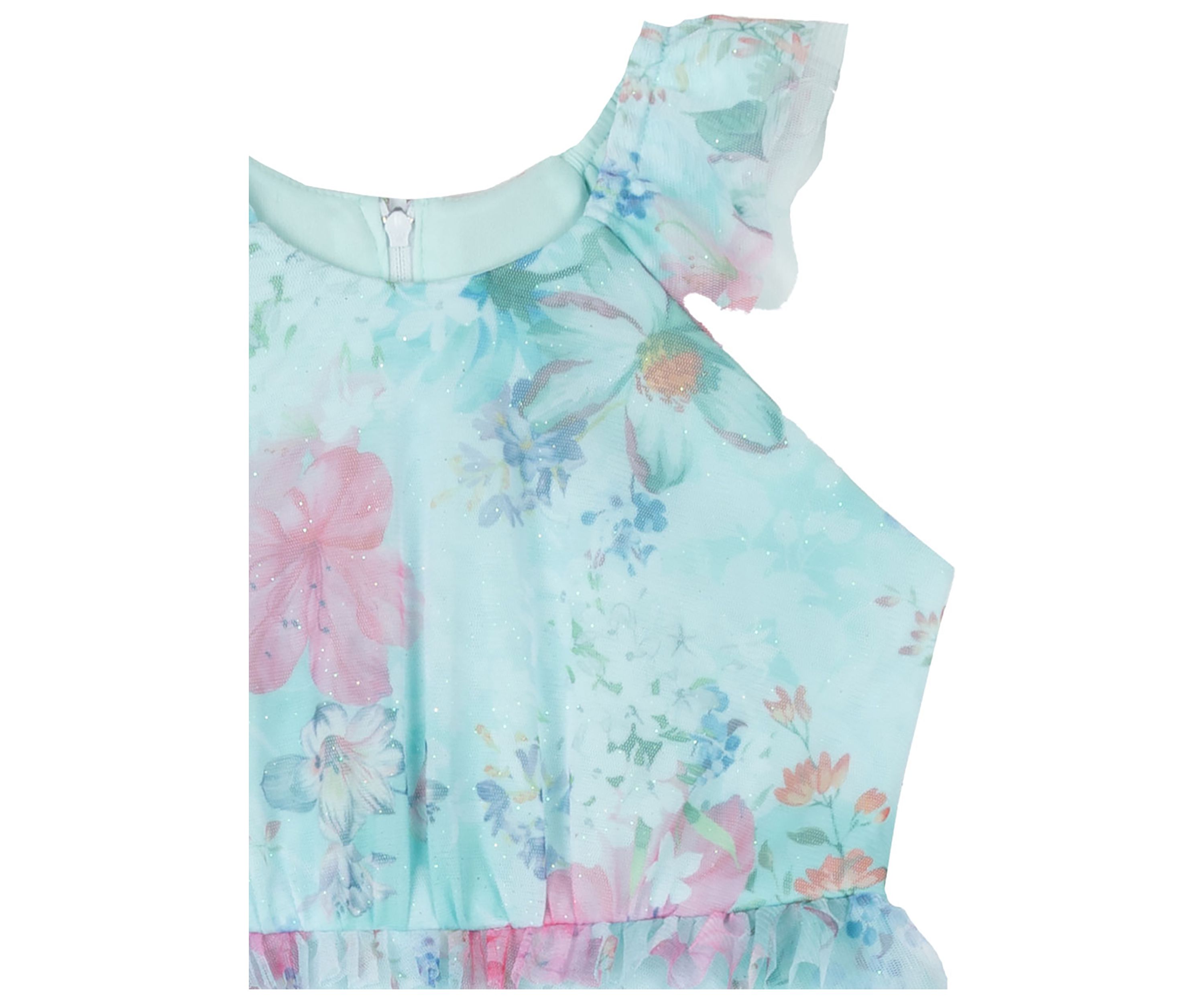 Girls 4-6x Floral Mesh Tiered Maxi Dress