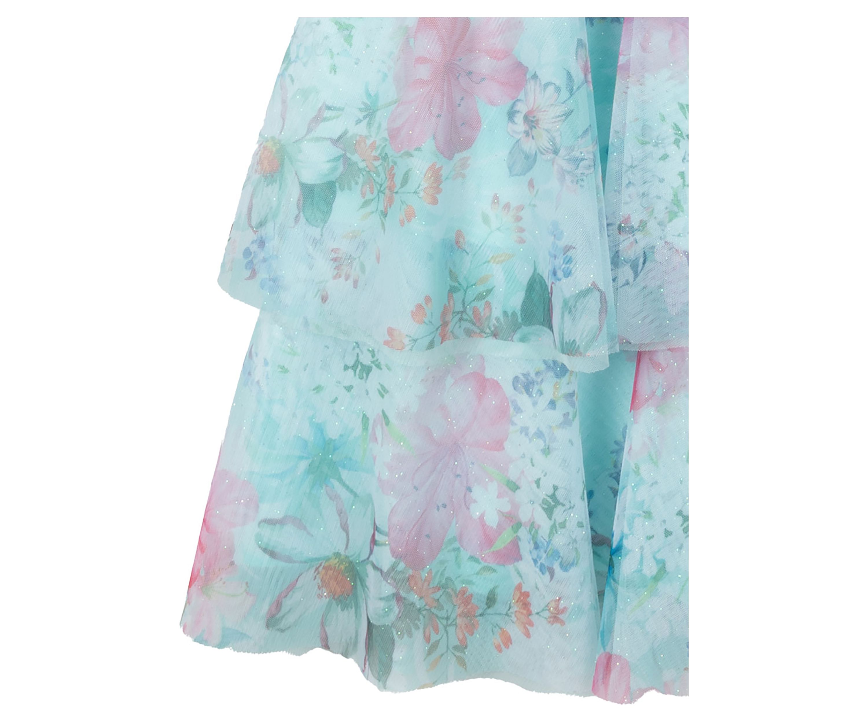 Girls 4-6x Floral Mesh Tiered Maxi Dress
