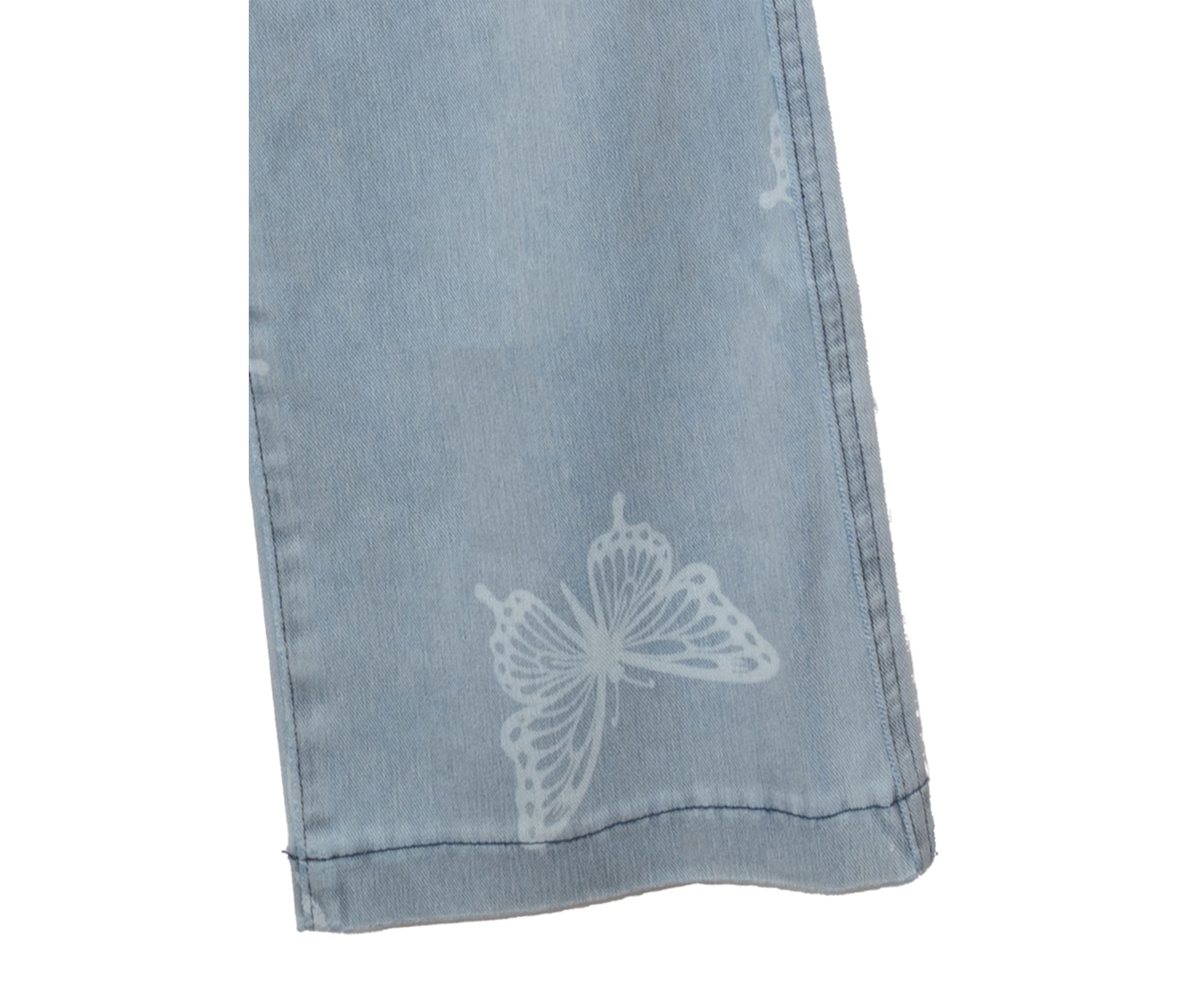 Girls 4-6x Butterfly Printed Knit Jeans Set