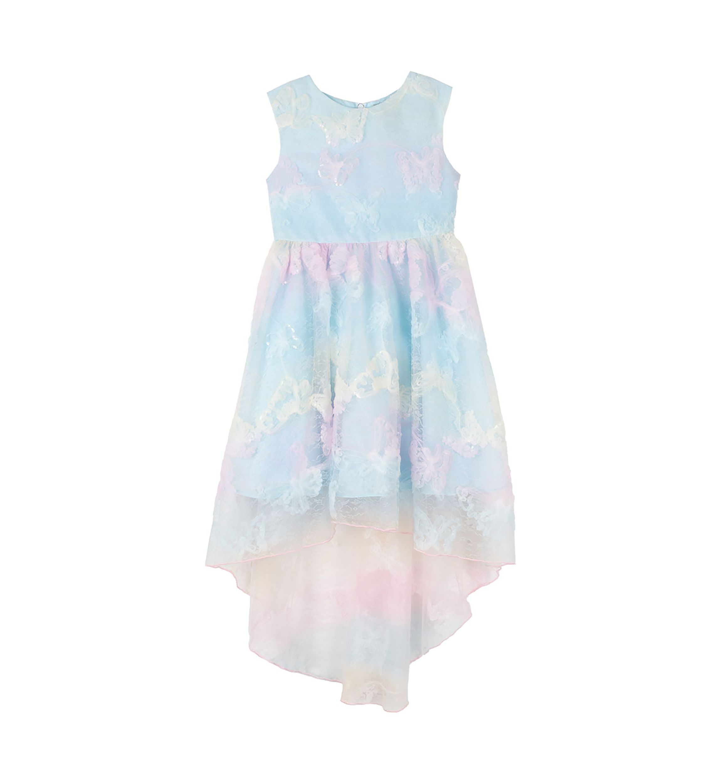 Girls 4-6x Butterfly Mesh Hi Low Dress