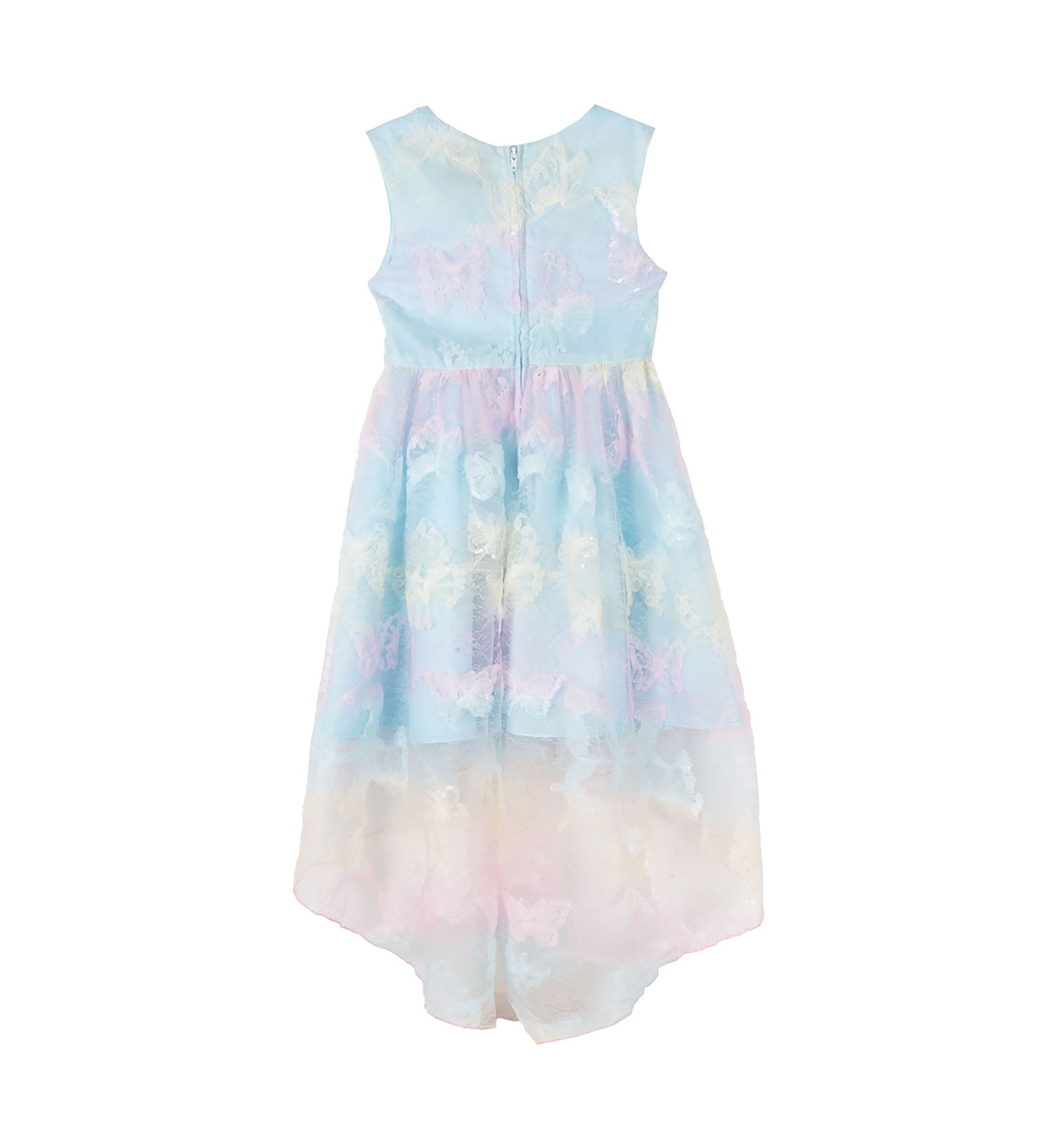 Girls 4-6x Butterfly Mesh Hi Low Dress