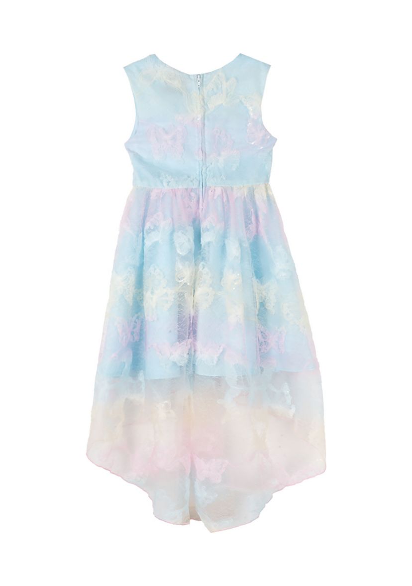 Girls 4-6x Butterfly Mesh Hi Low Dress