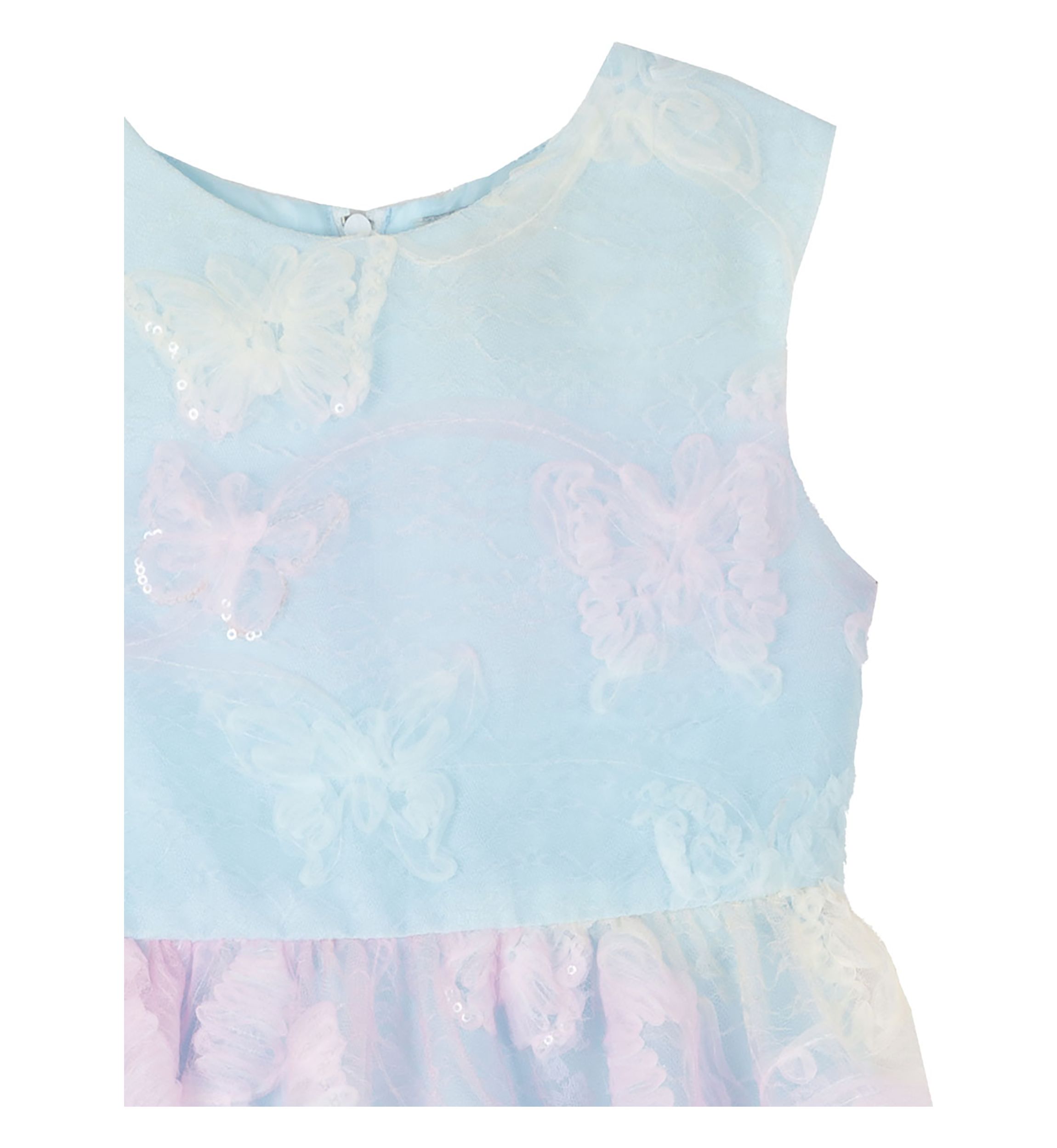 Girls 4-6x Butterfly Mesh Hi Low Dress