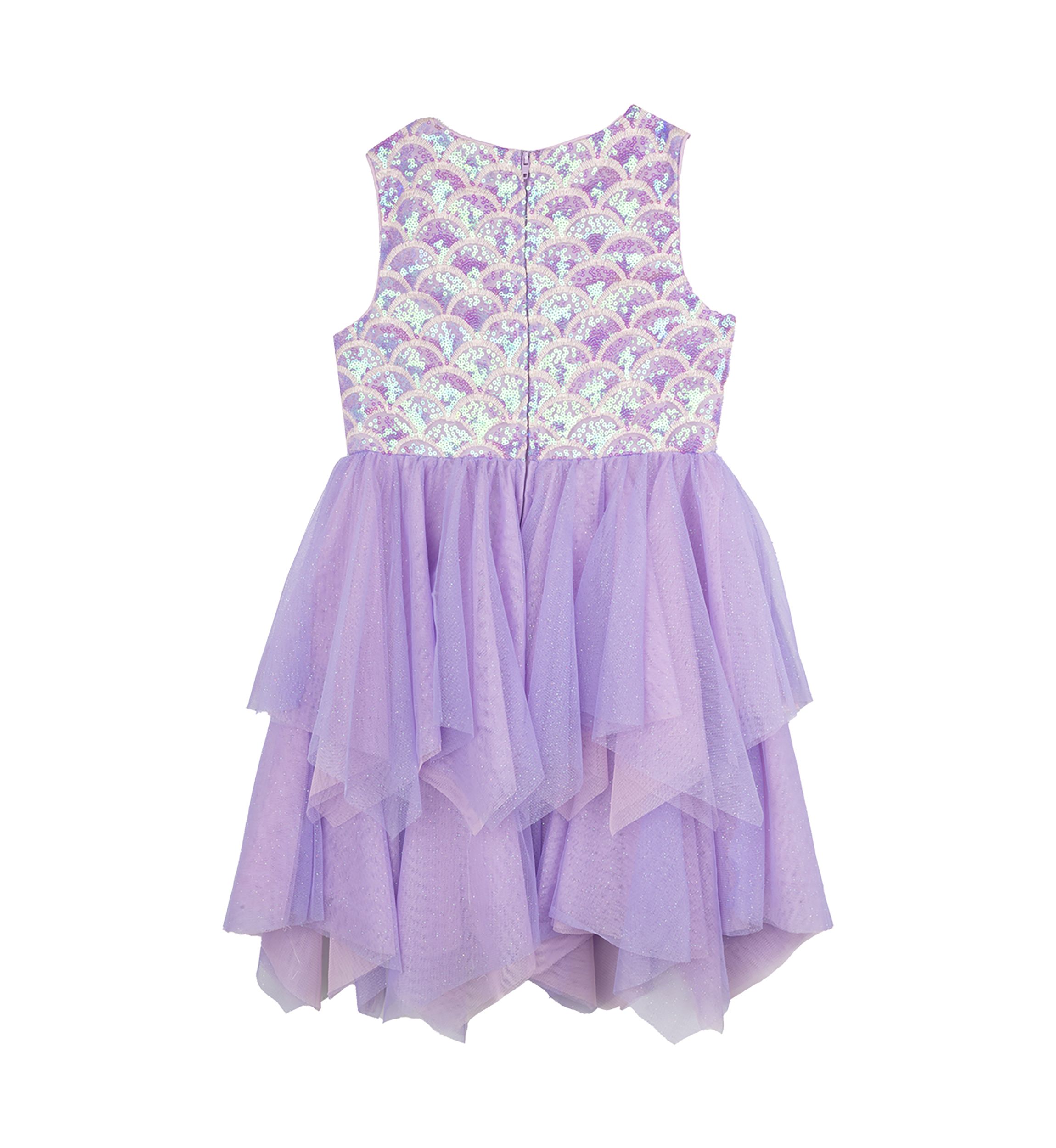 Girls 4-6x Mermaid Bodice to Tiered Skirt Dress
