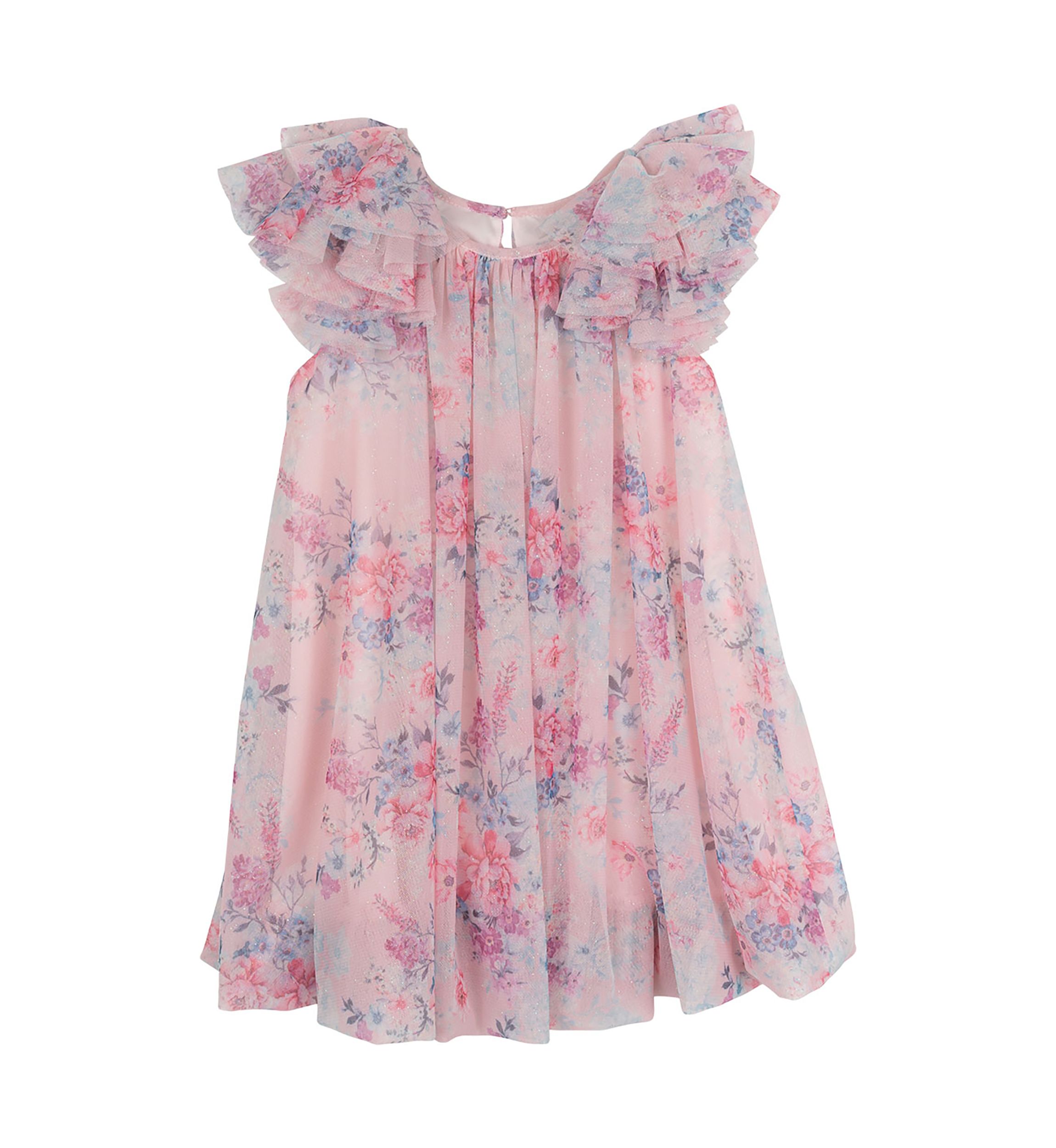 Girls 4-6x Floral Printed Mesh Float Dress