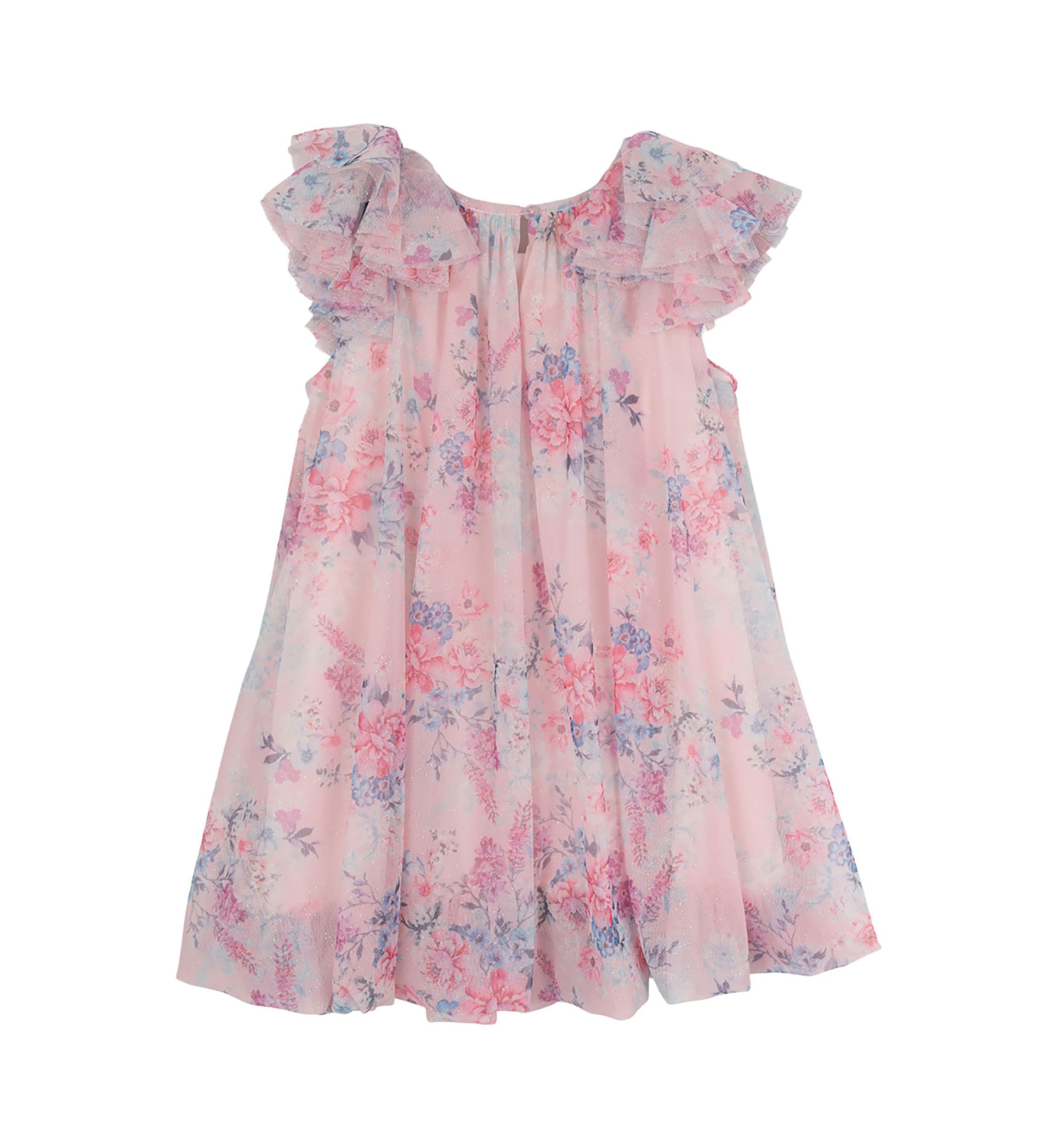 Girls 4-6x Floral Printed Mesh Float Dress