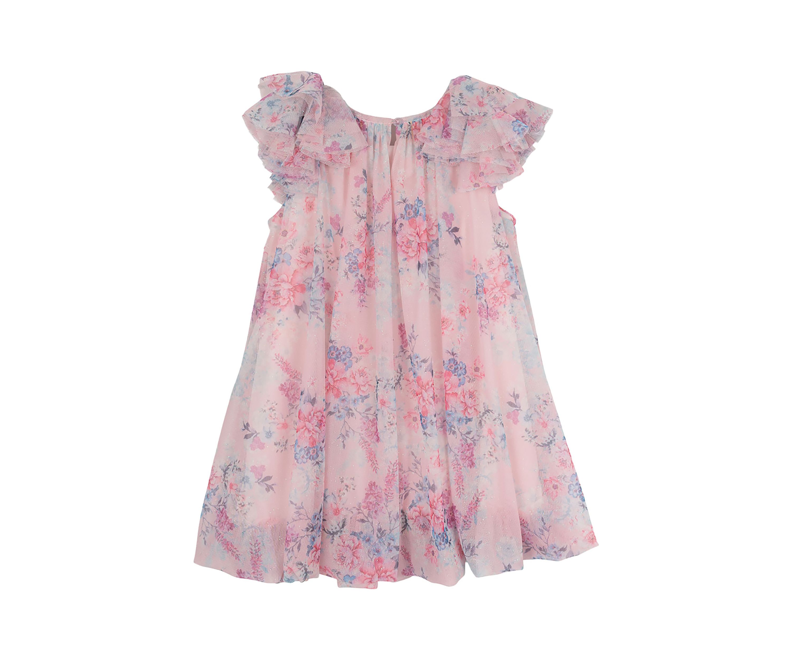 Girls 4-6x Floral Printed Mesh Float Dress