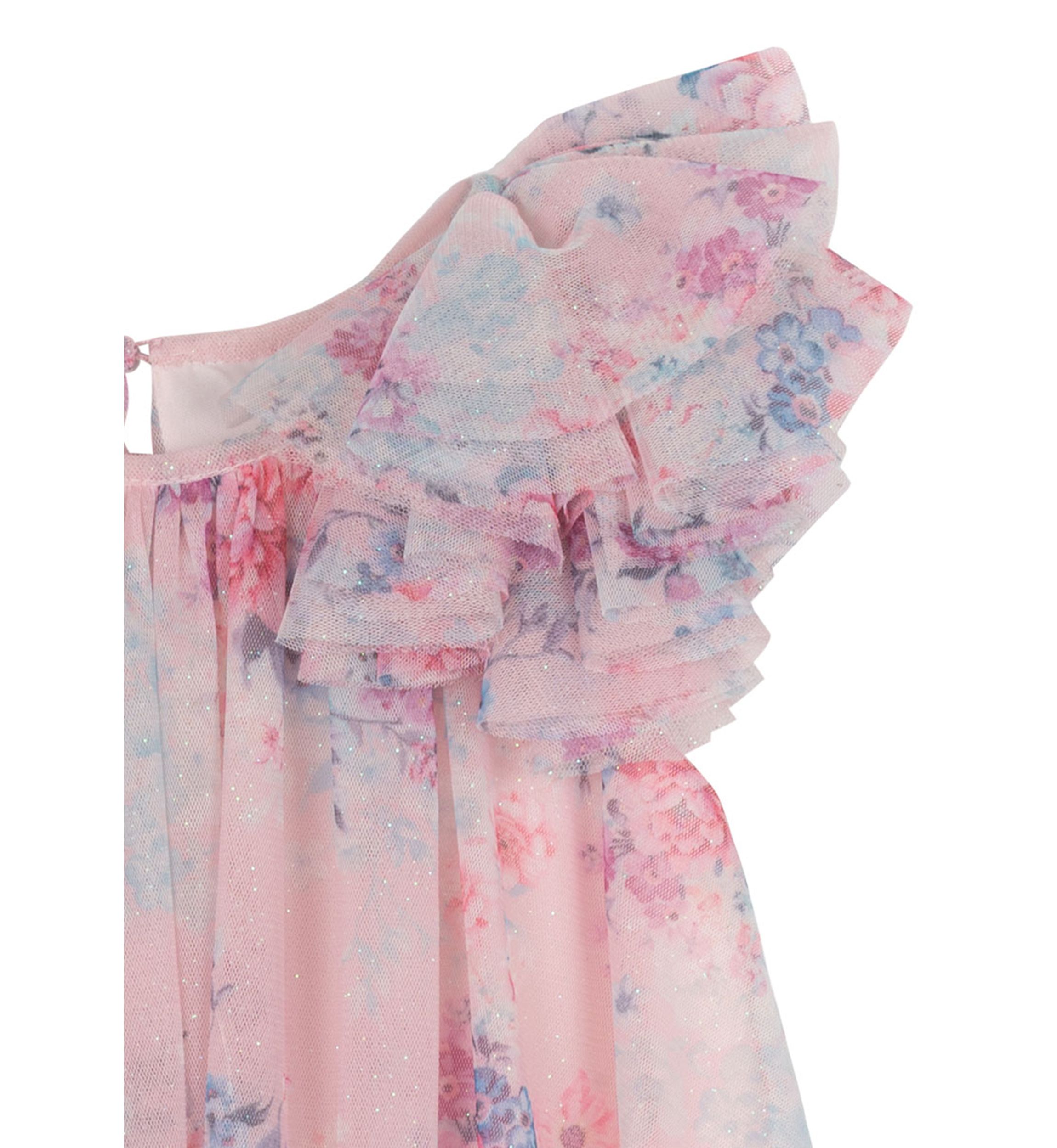 Girls 4-6x Floral Printed Mesh Float Dress