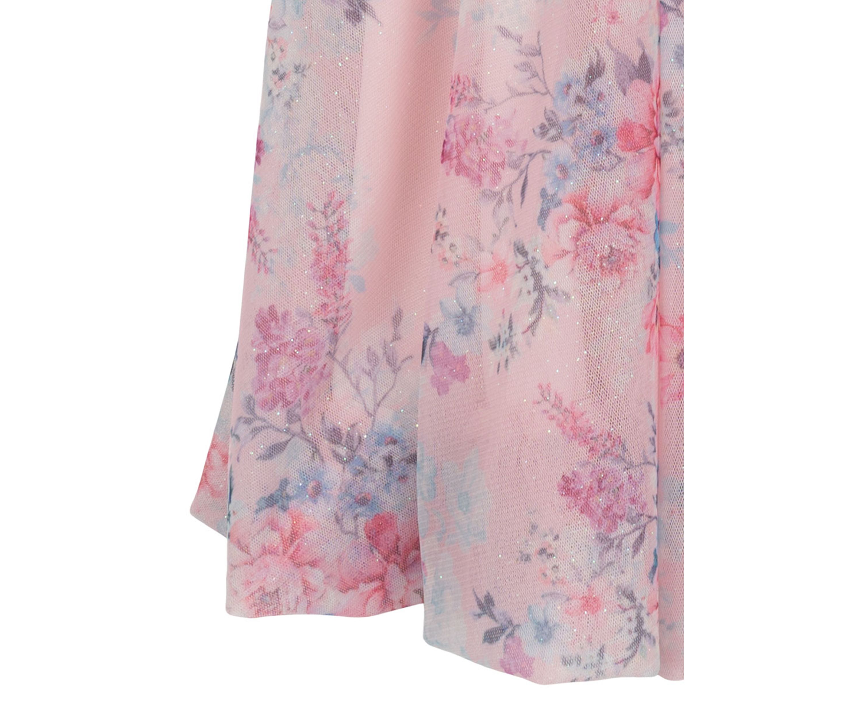 Girls 4-6x Floral Printed Mesh Float Dress
