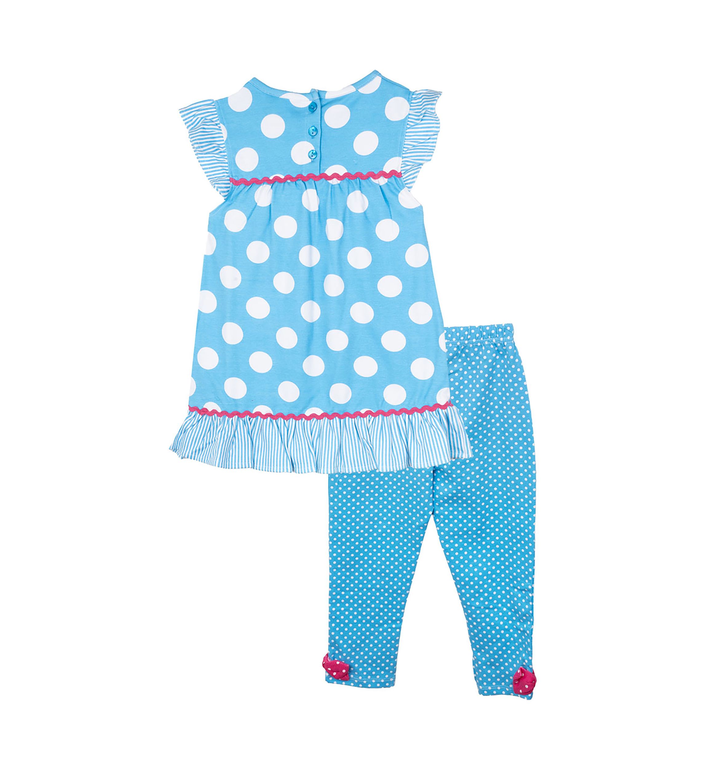 Girls 4-6x Dot Printed Top and Leggings Set