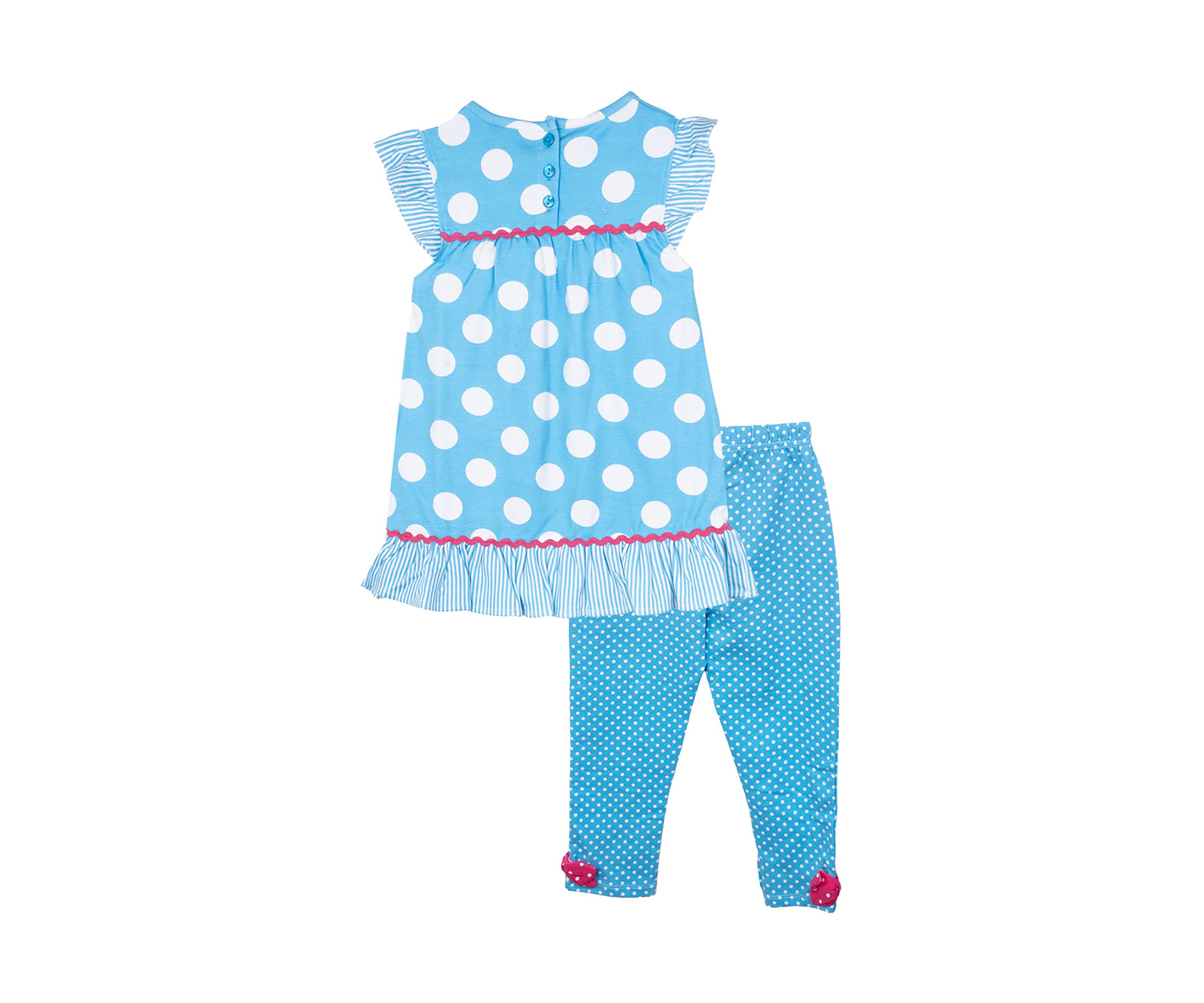 Girls 4-6x Dot Printed Top and Leggings Set