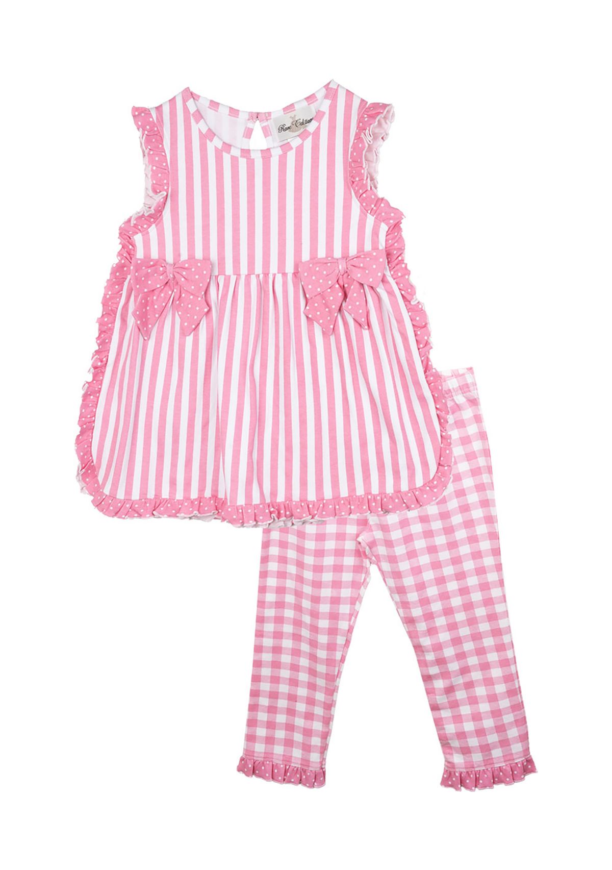 Girls 4-6x Stripe Top and Leggings Set