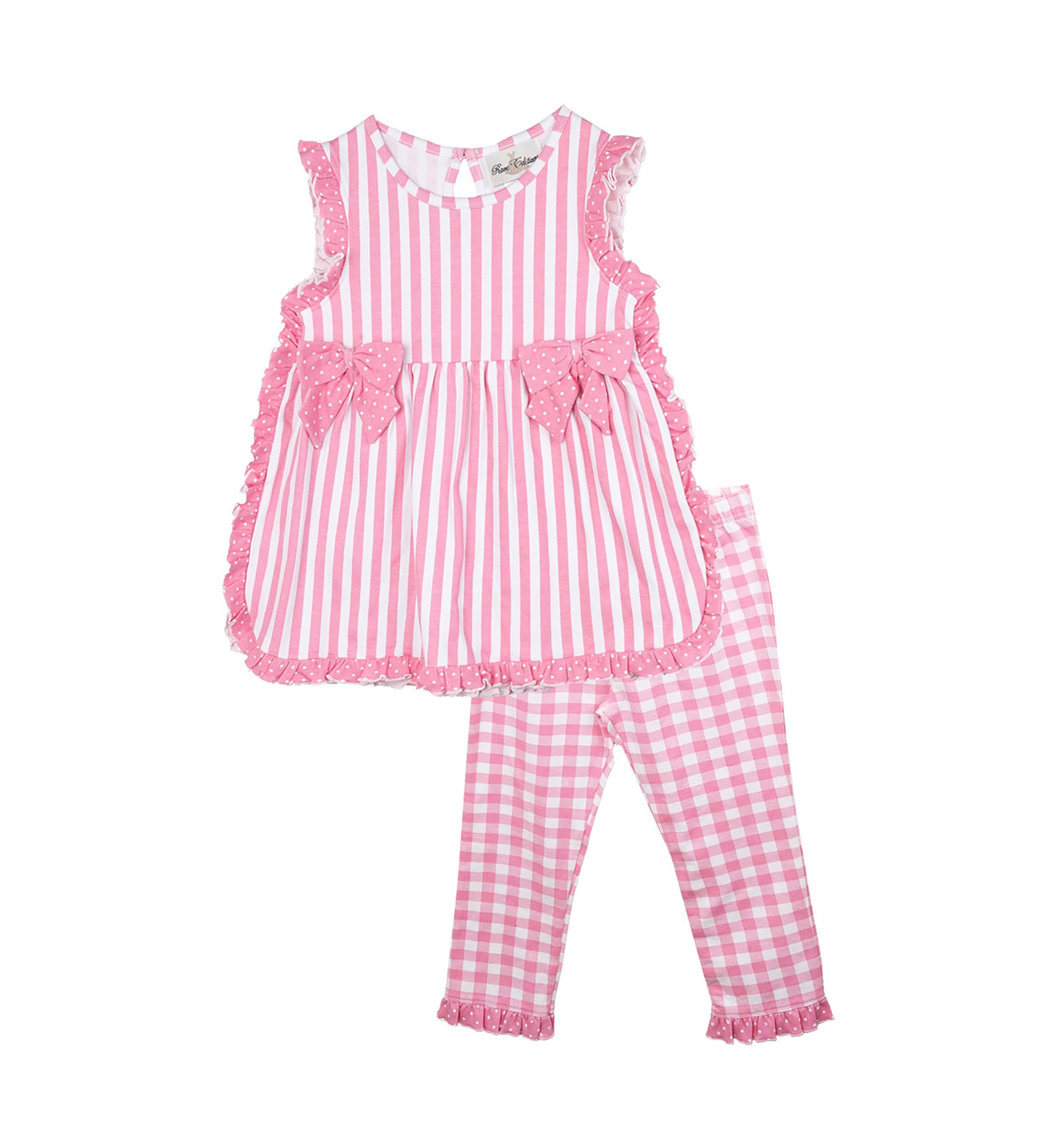 Girls 4-6x Stripe Top and Leggings Set