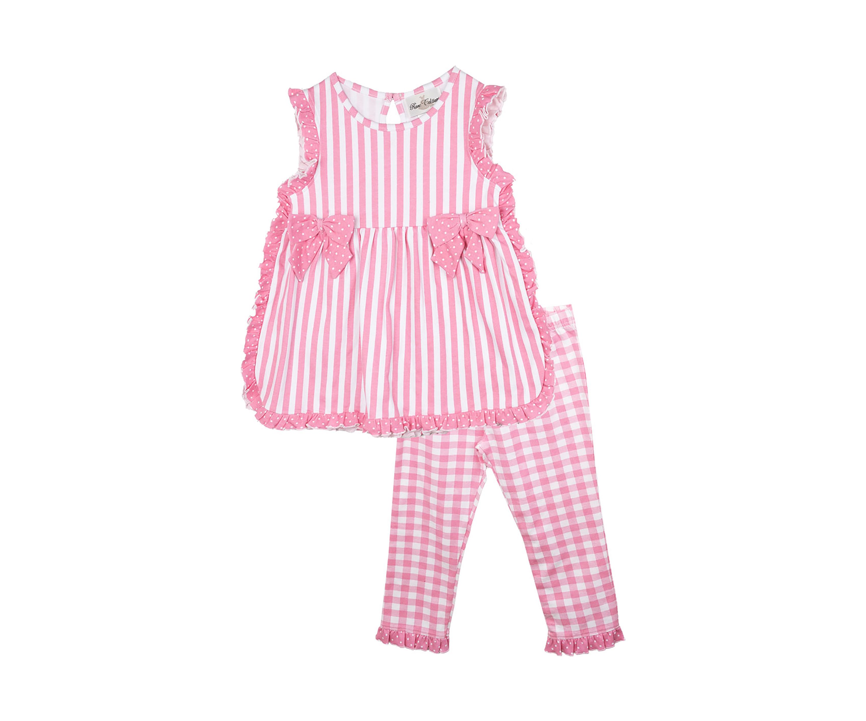 Girls 4-6x Stripe Top and Leggings Set