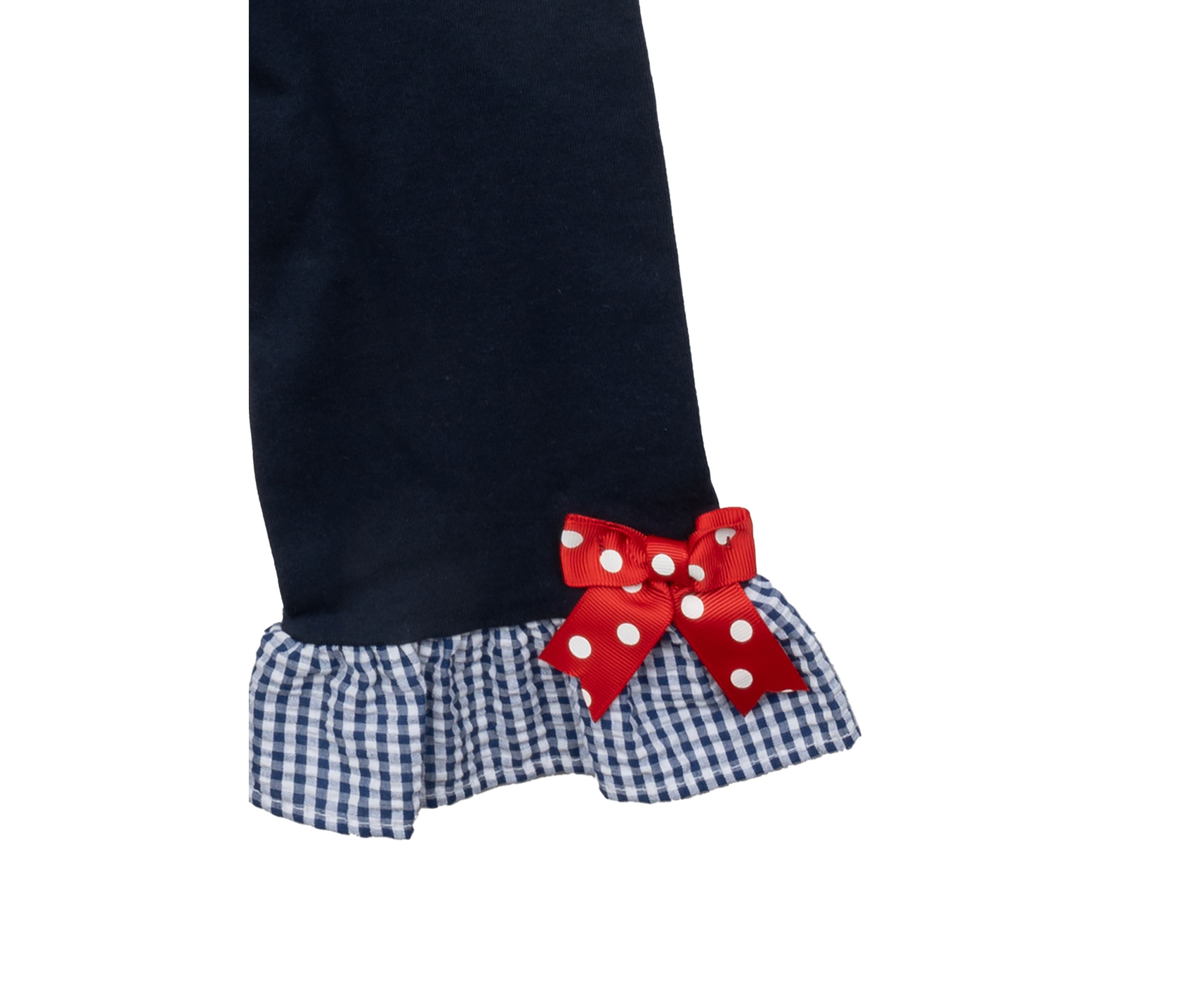 Girls 4-6x Seersucker Top and Ruffle Leggings Set