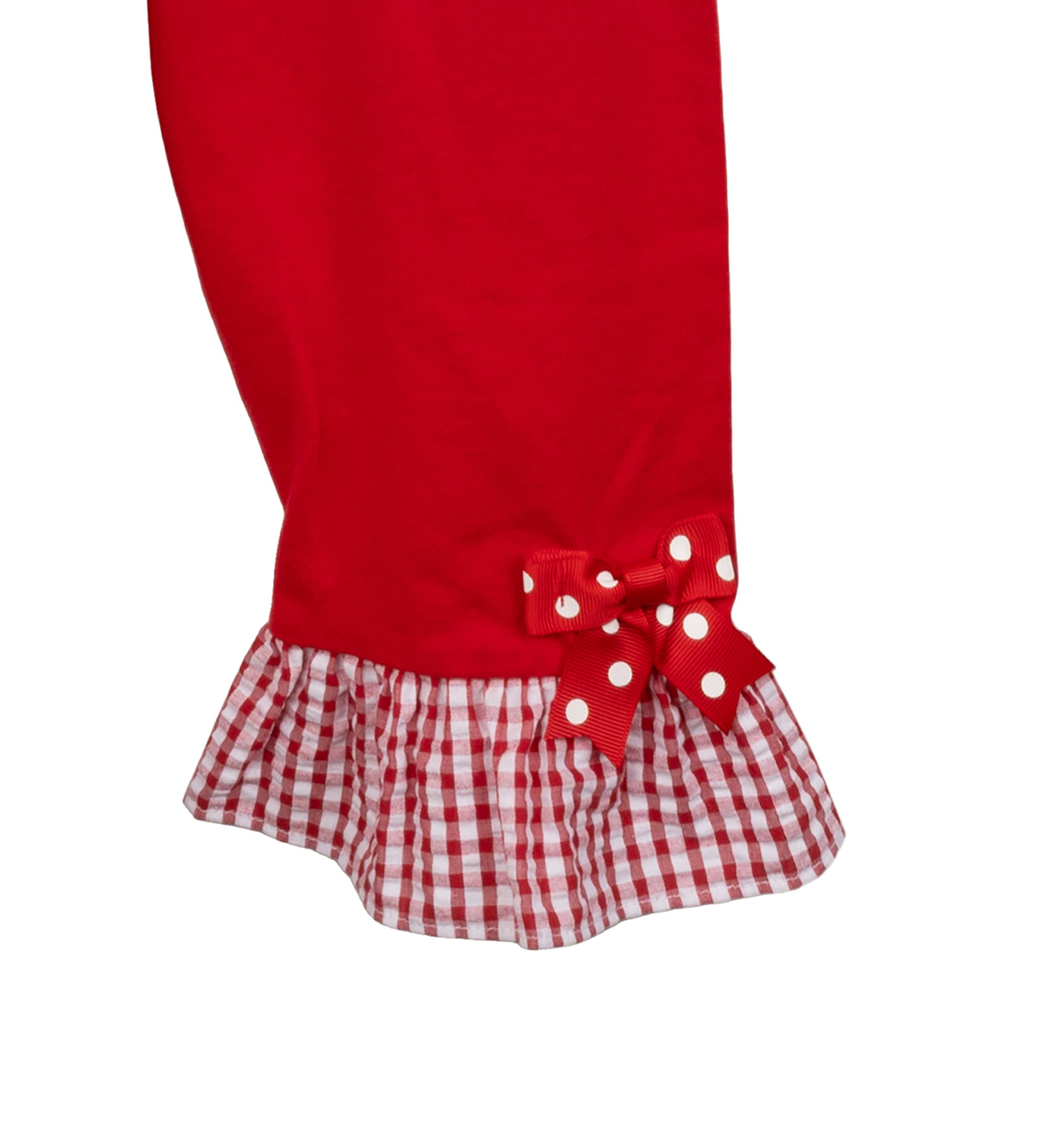 Girls 4-6x Berry Seersucker Top and Ruffle Leggings Set