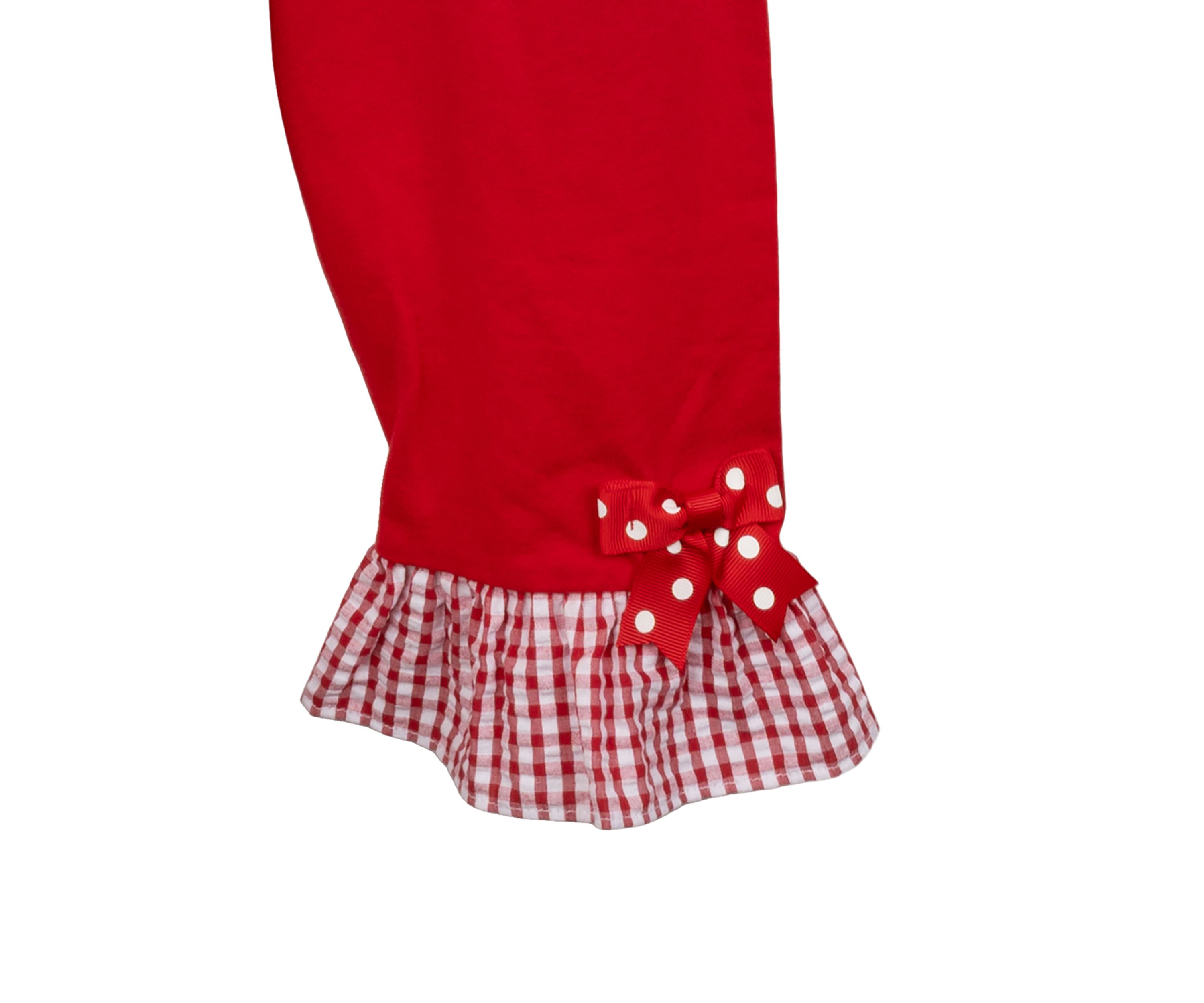 Girls 4-6x Berry Seersucker Top and Ruffle Leggings Set