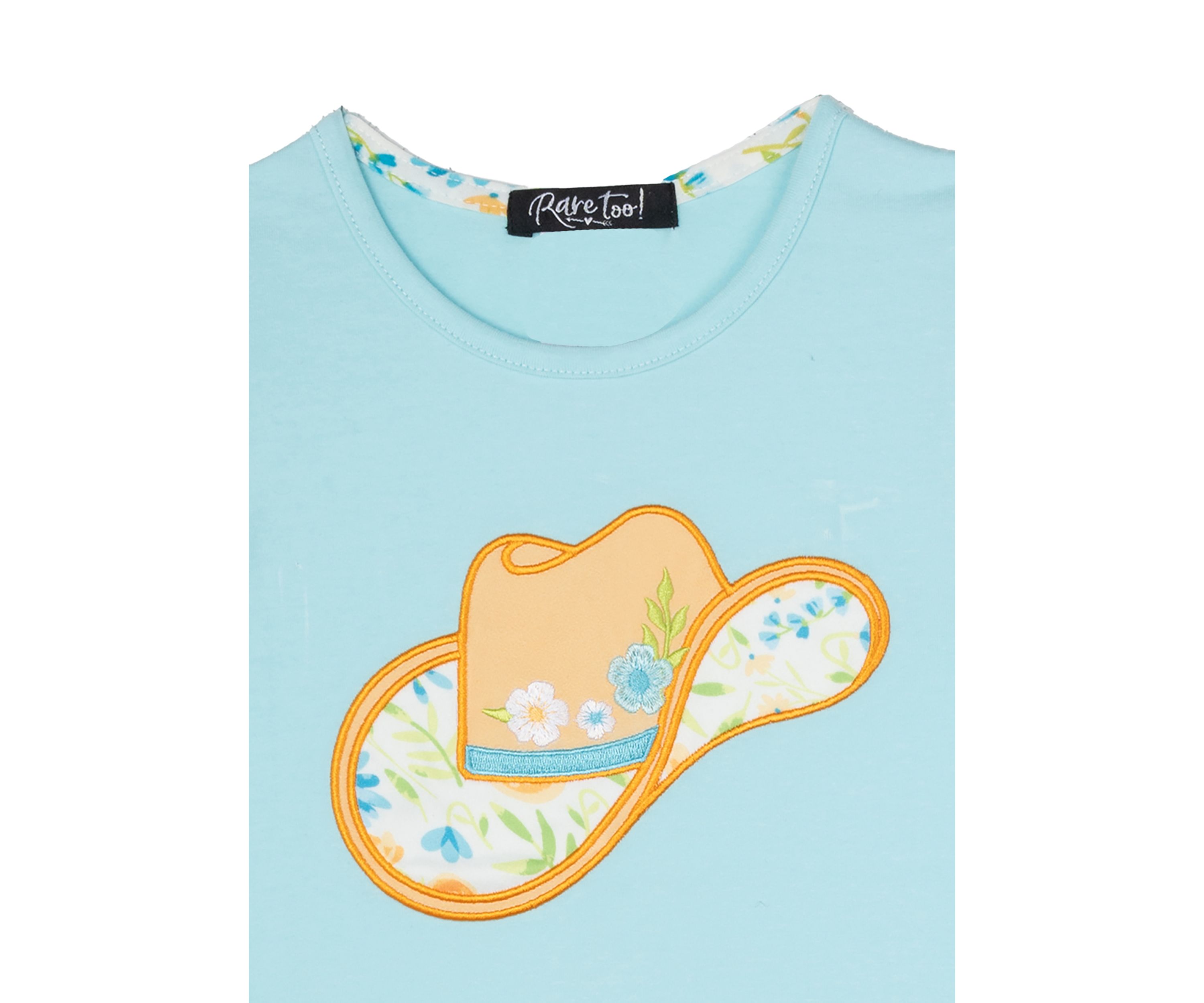 Girls 4-6x Cowgirl Hat Graphic Top and Printed Skort Set