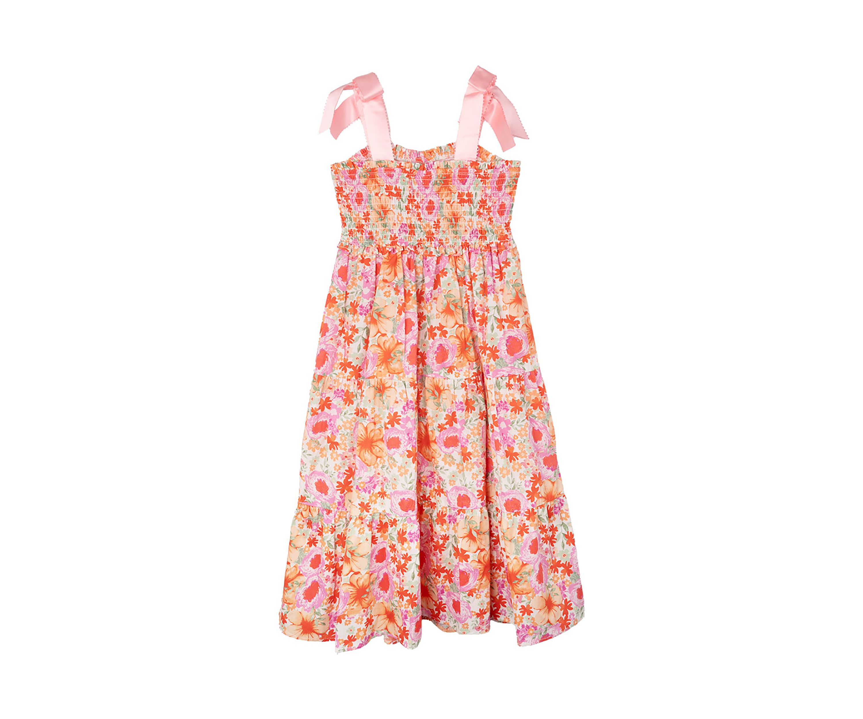 Girls 7-16 Floral Bow Shoulder Maxi Dress