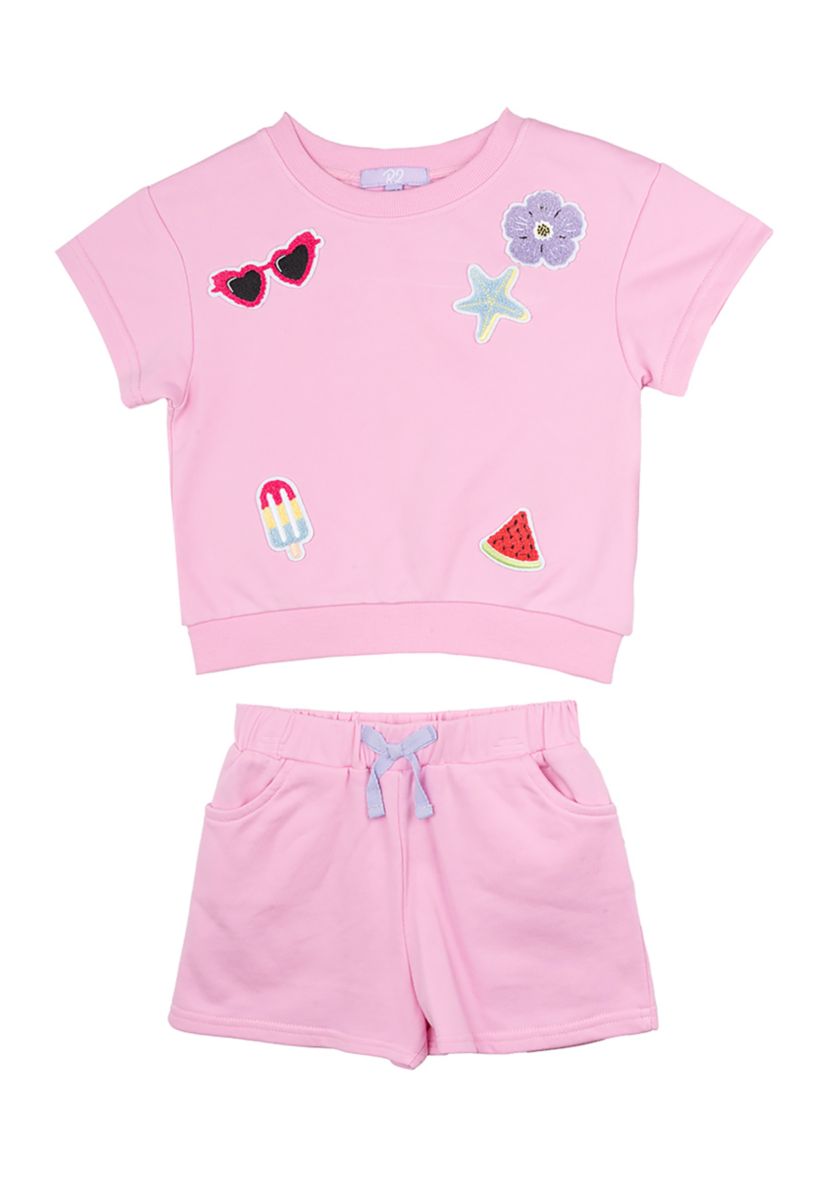 Girls 4-6x Pink Icon Top and Shorts Set