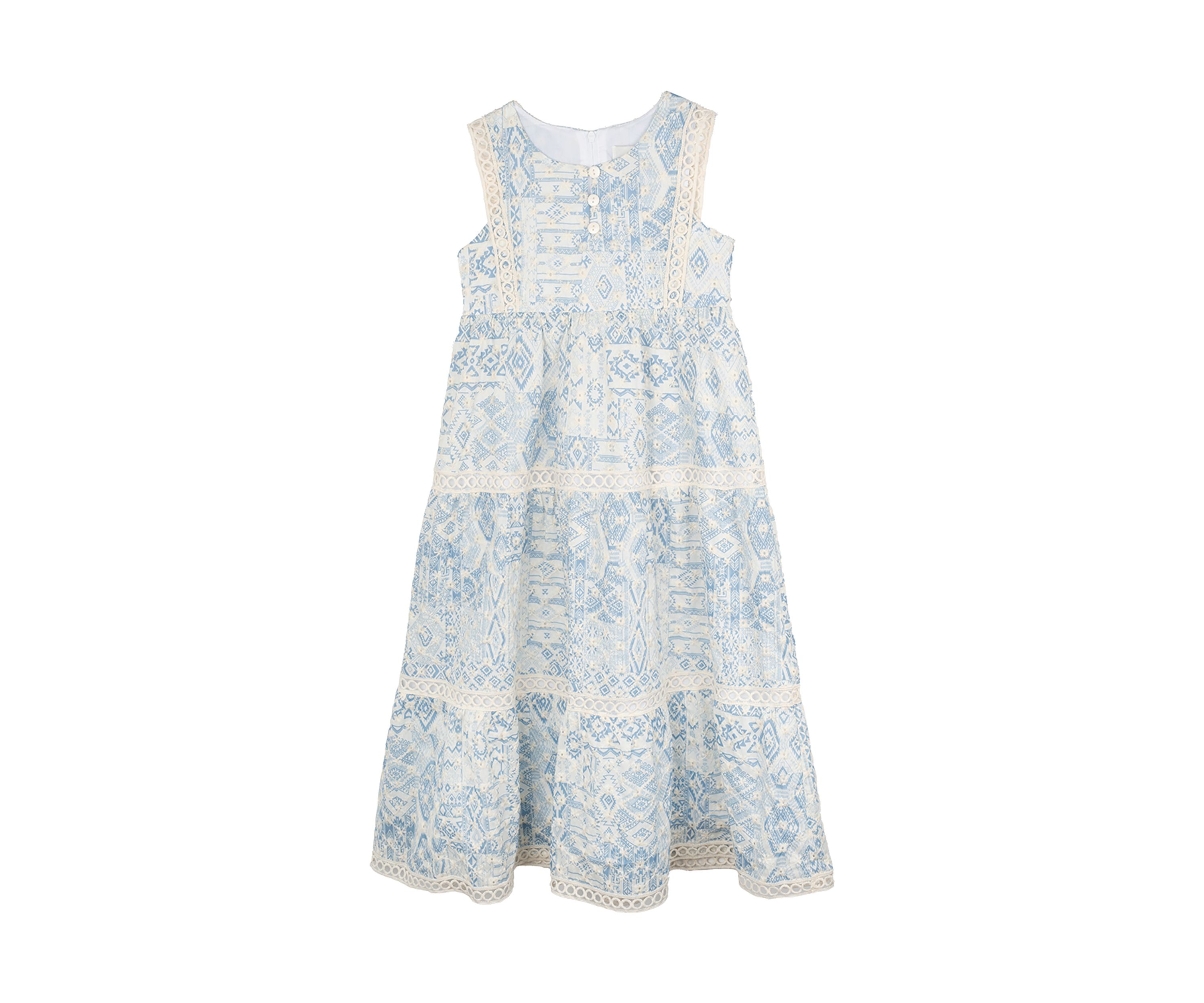 Girls 4-6x Sleeveless Printed Maxi Dress