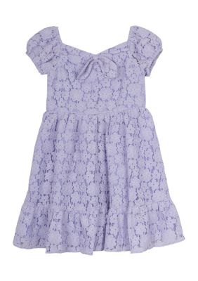 Rare Editions Girls 4-6x Puff Sleeve Printed Dress