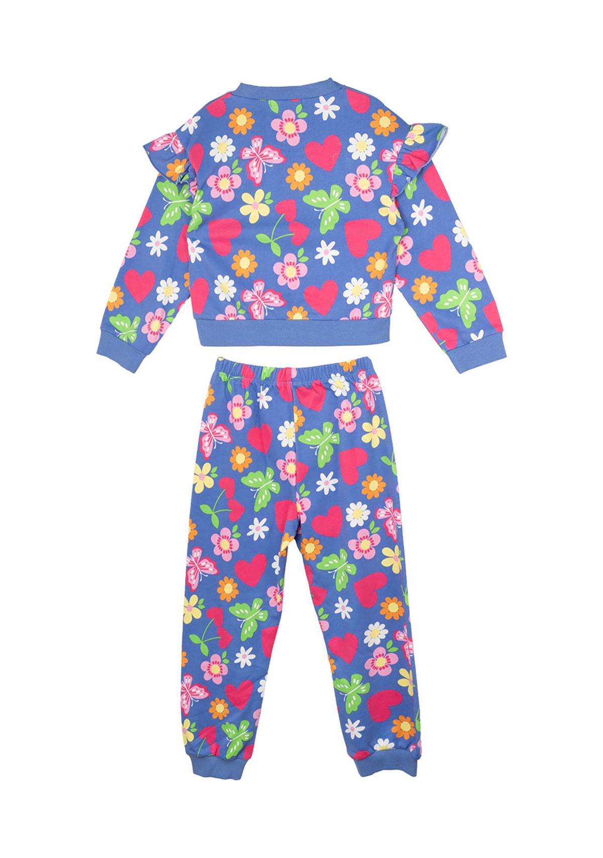 Girls 4-6x Floral Printed Top and Joggers Set