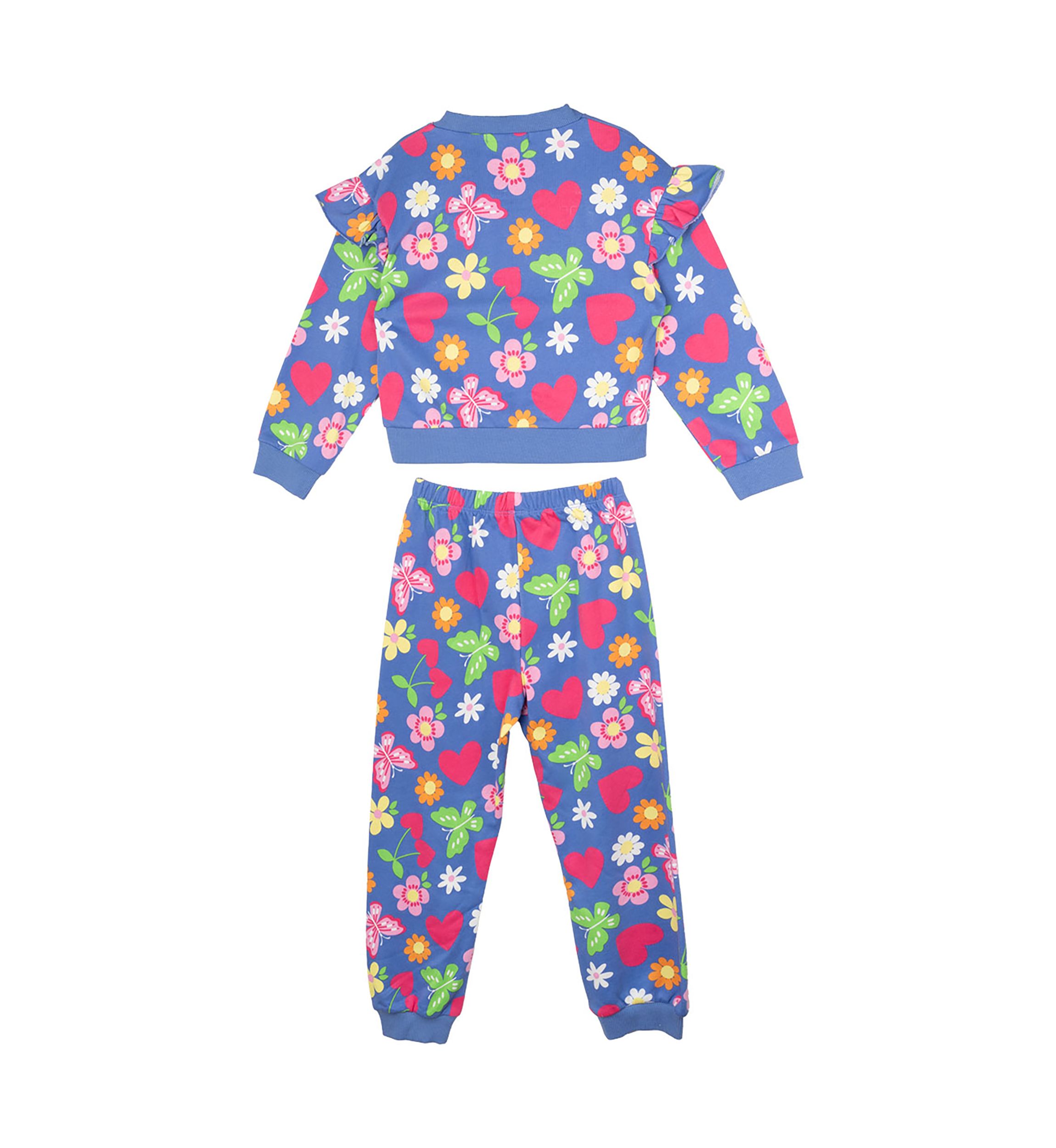 Girls 4-6x Floral Printed Top and Joggers Set