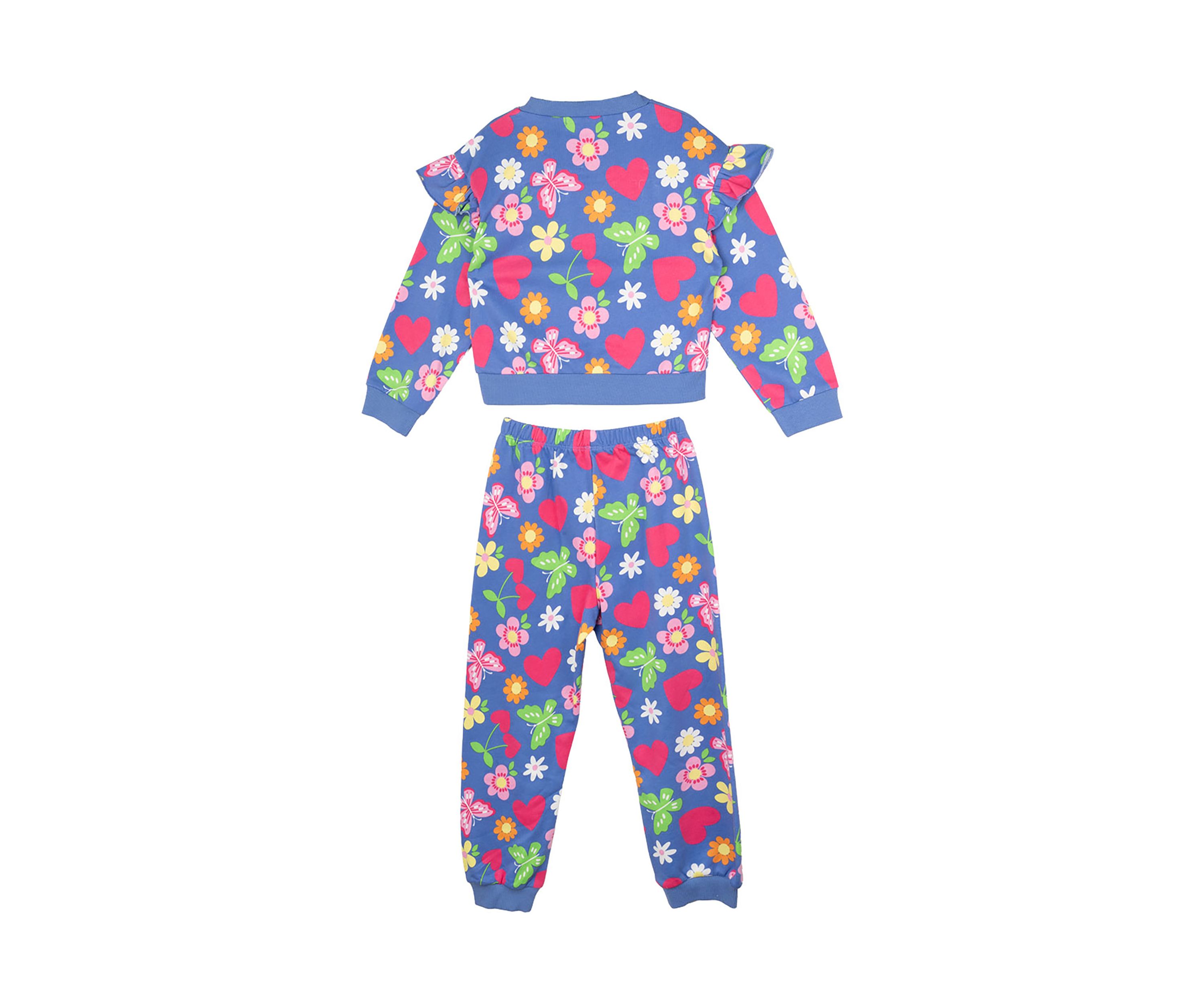 Girls 4-6x Floral Printed Top and Joggers Set