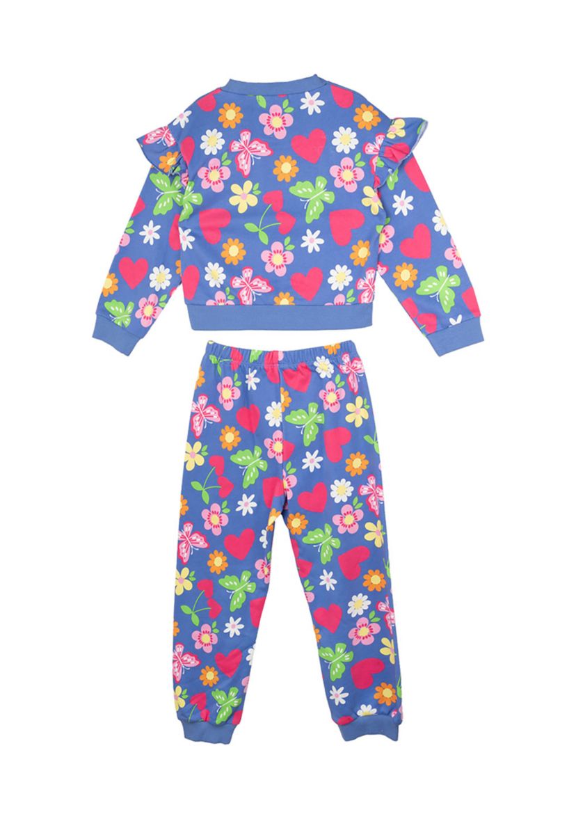 Girls 4-6x Floral Printed Top and Joggers Set