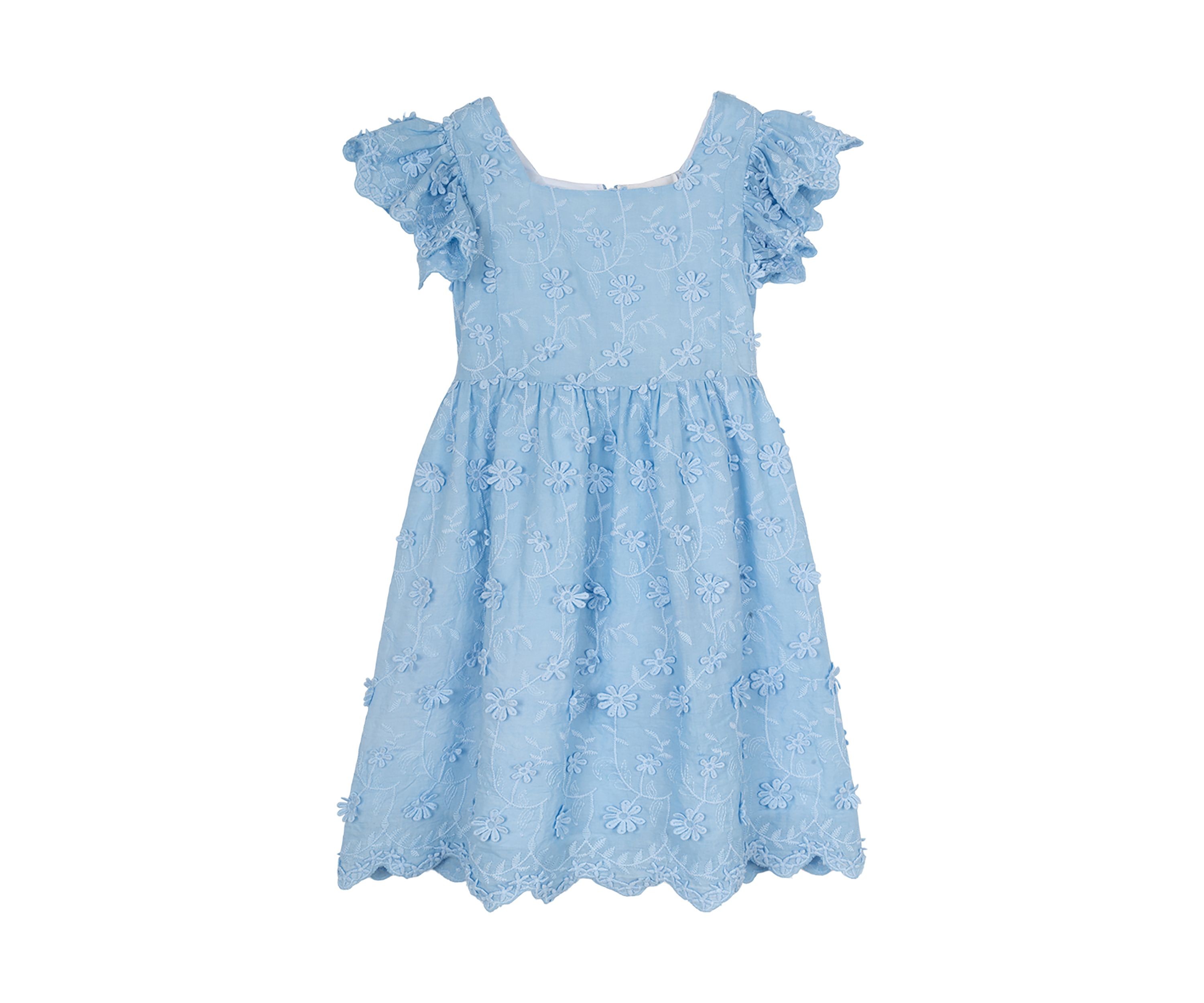 Girls 4-6x Ruffle Sleeve Dress