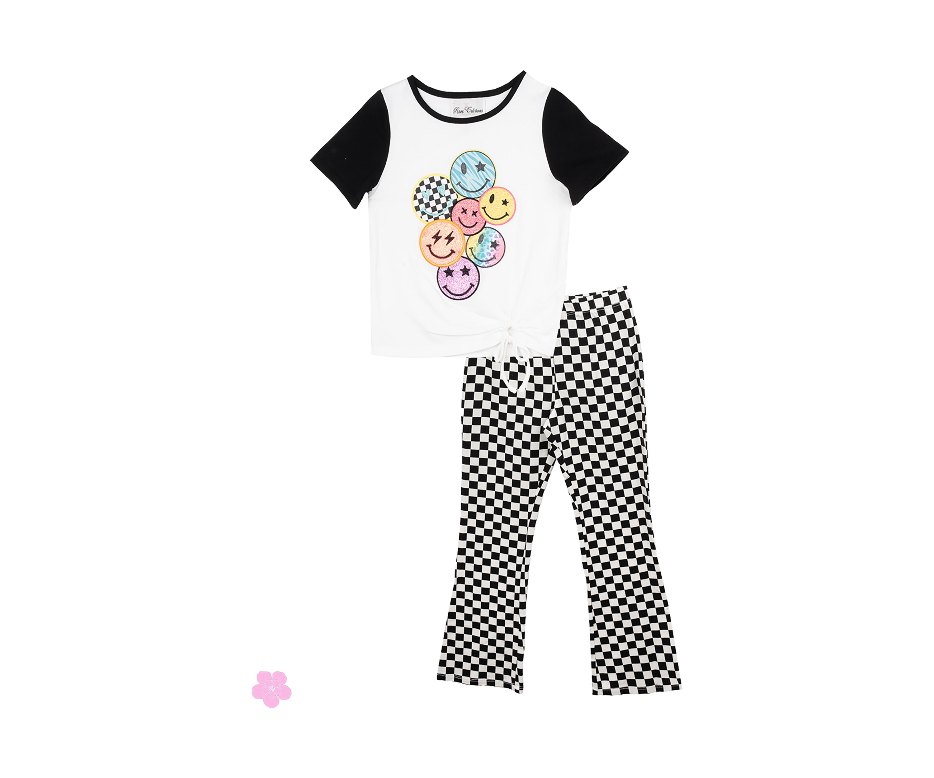 Girls 4-6x Multi Smile Flare Pants Set 
