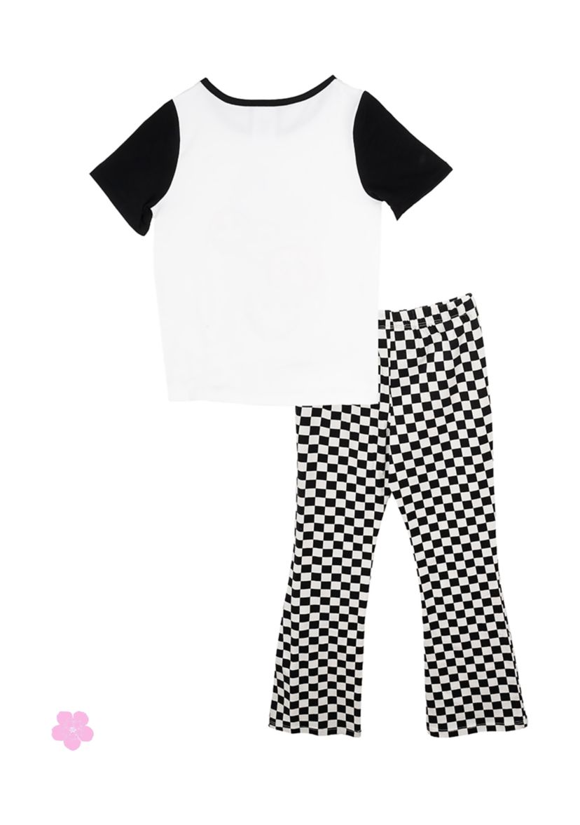 Girls 4-6x Multi Smile Flare Pants Set 