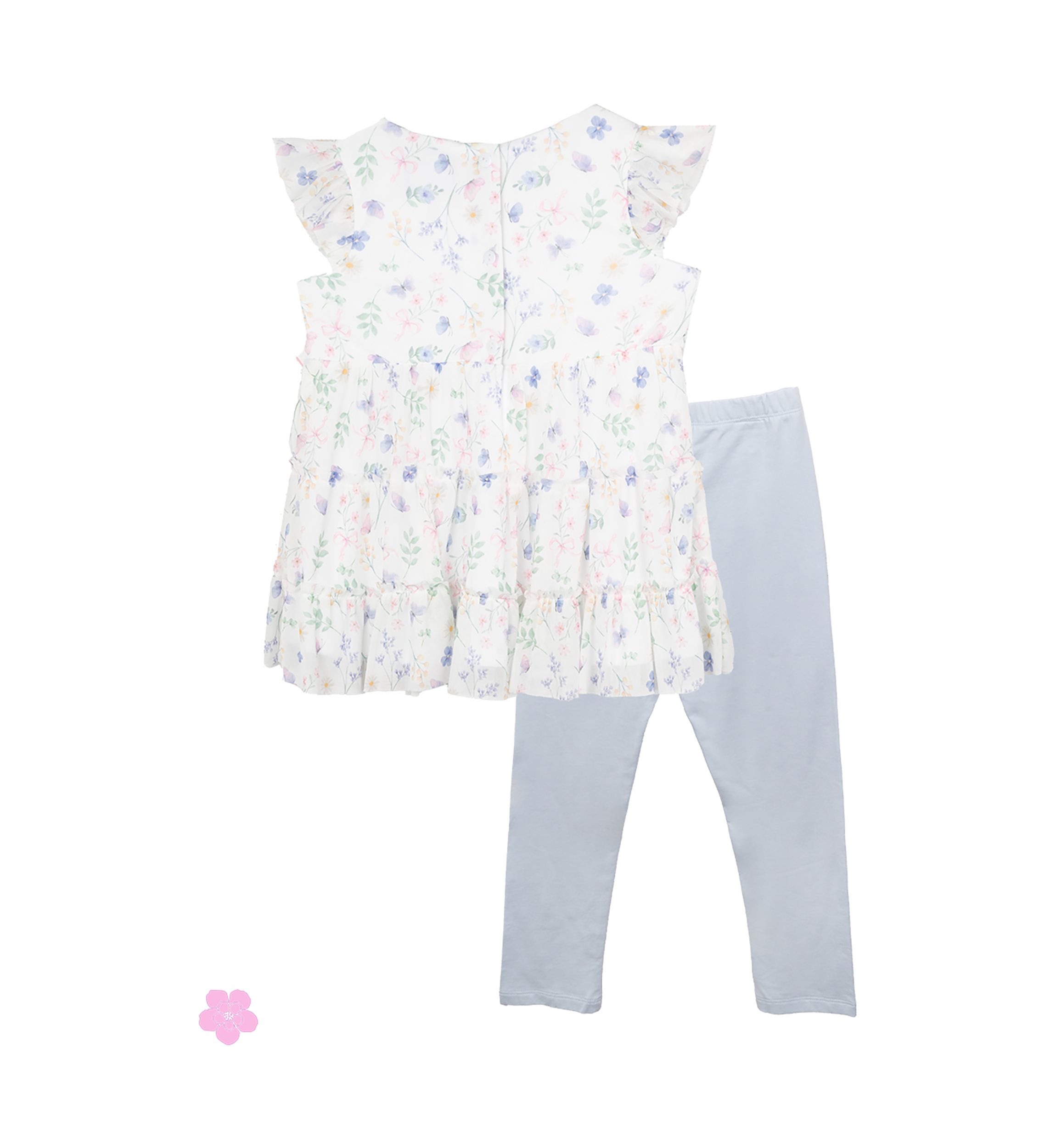 Girls 4-6x Mesh Tier Top and Legging Set