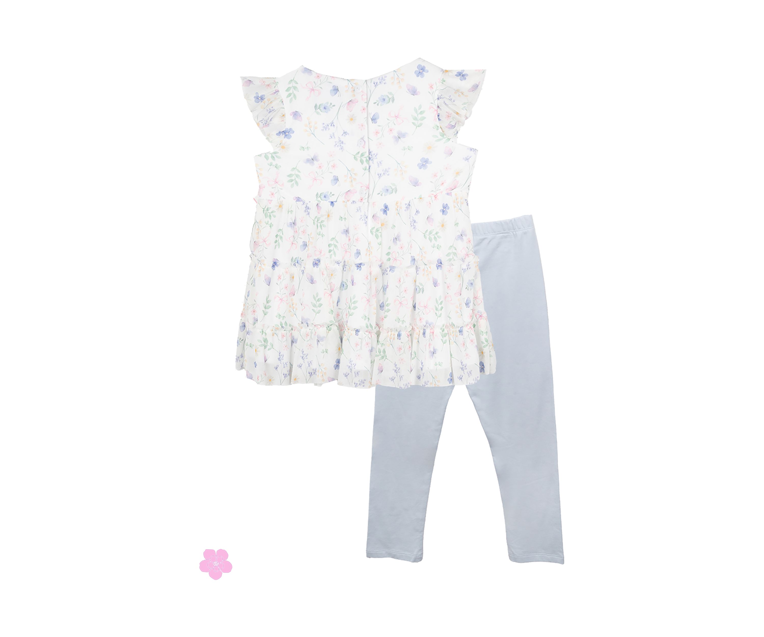 Girls 4-6x Mesh Tier Top and Legging Set