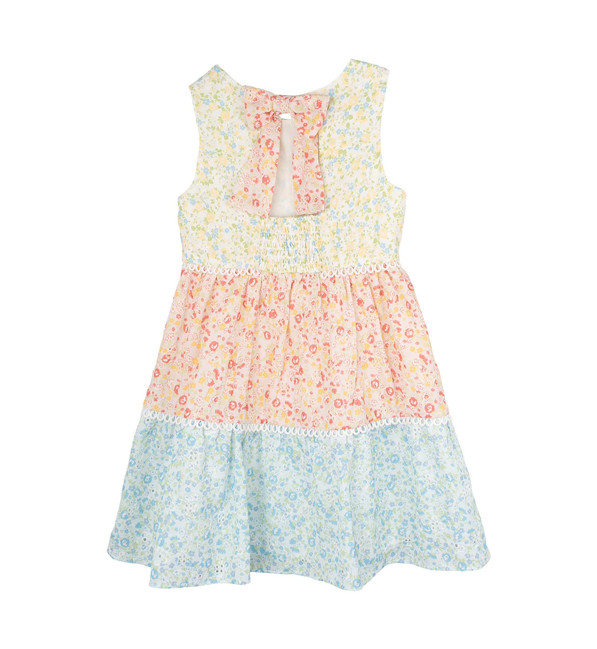 Girls 4-6x Mixed Tiered Eyelet Dress