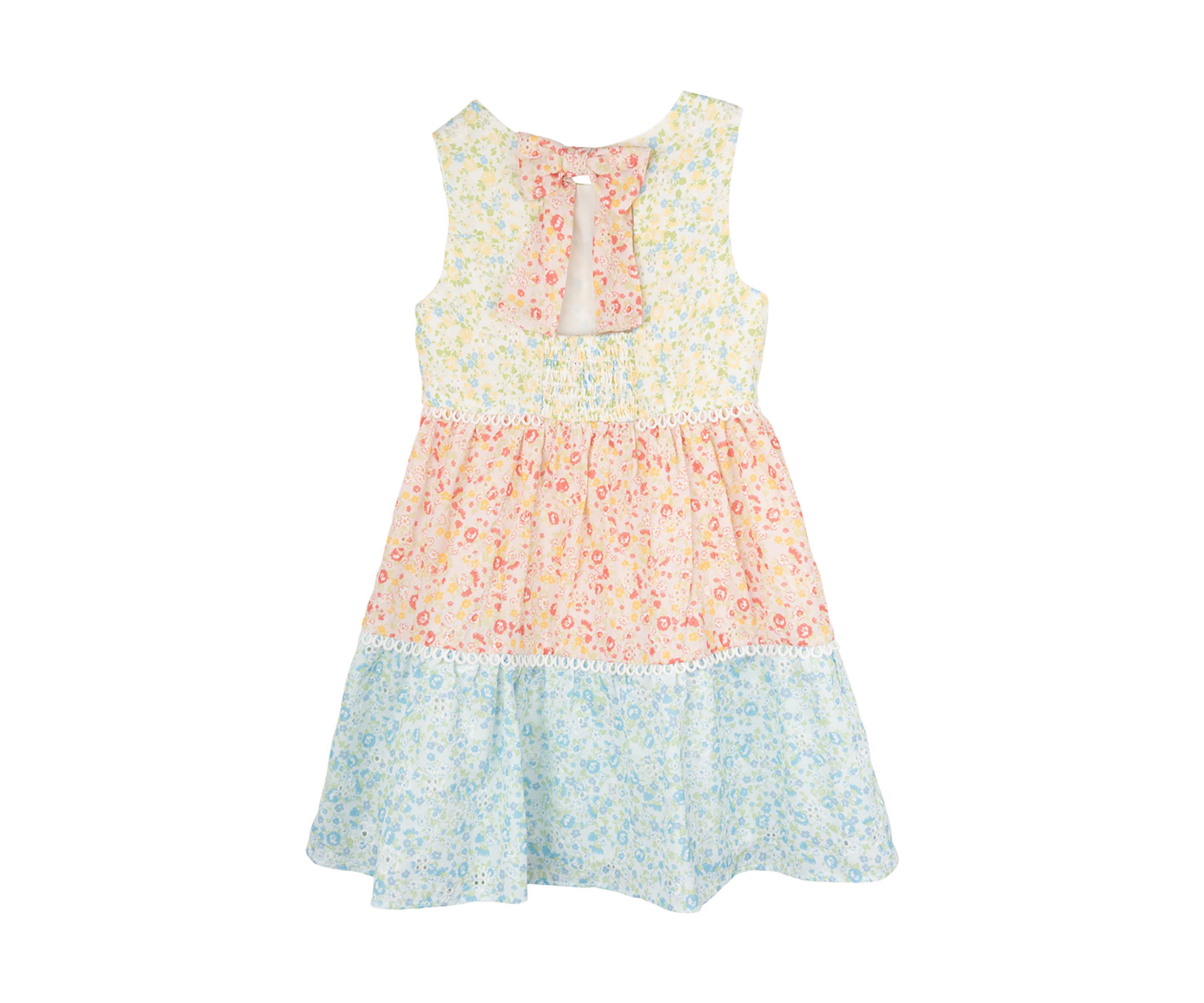 Girls 4-6x Mixed Tiered Eyelet Dress