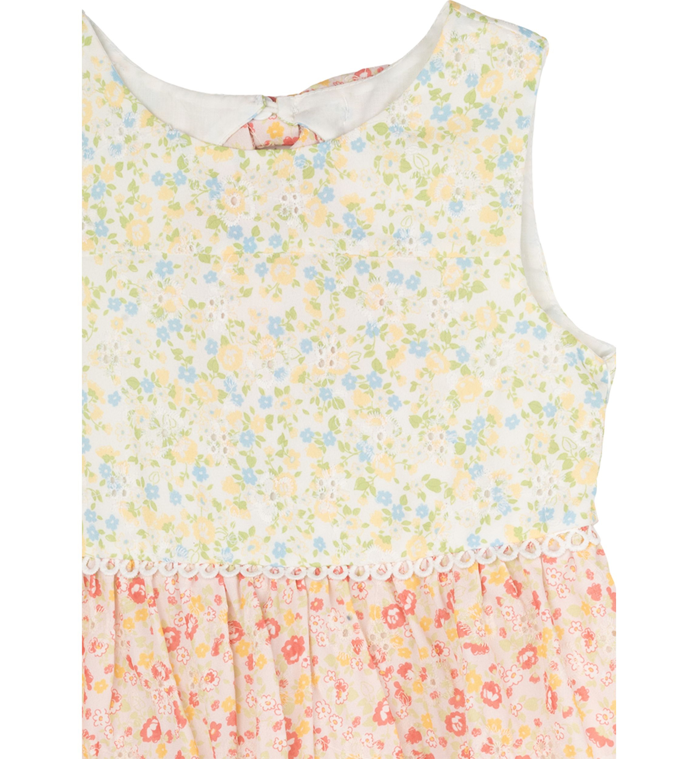 Girls 4-6x Mixed Tiered Eyelet Dress
