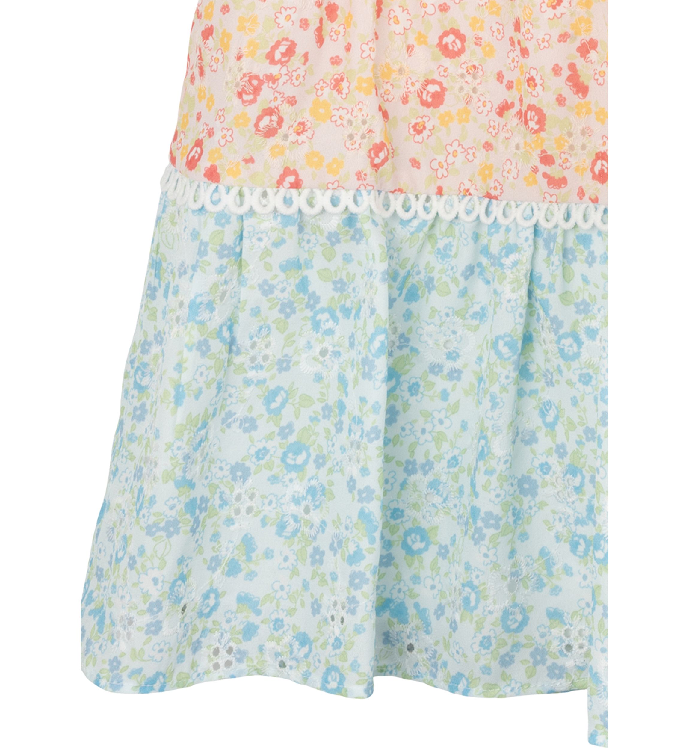 Girls 4-6x Mixed Tiered Eyelet Dress