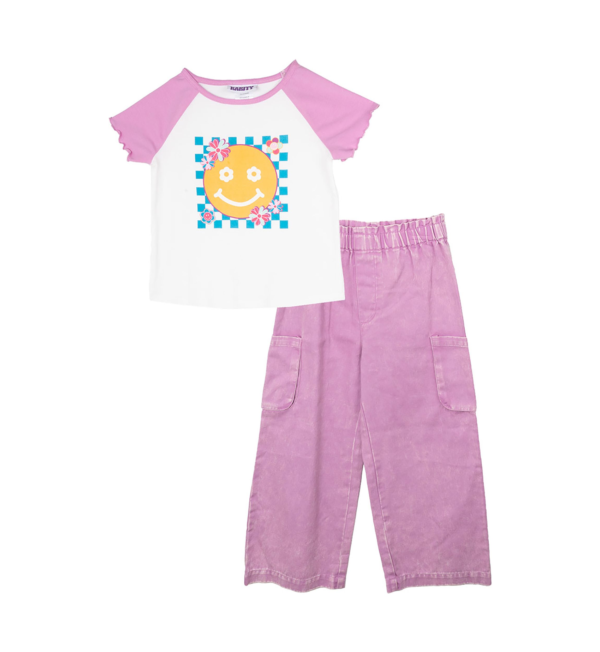 Girls 4-6x Smile Graphic T-Shirt and Pants Set