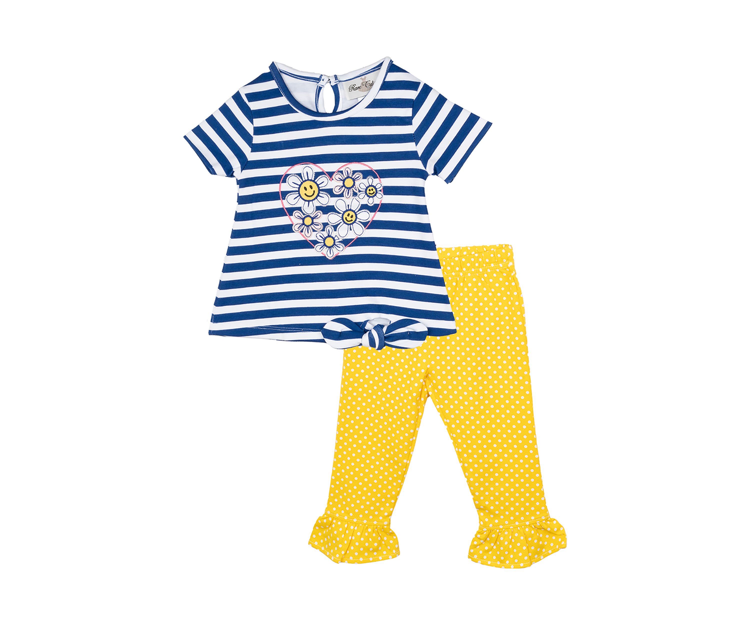 Girls 4-6x Stripe Heart Leggings Set 
