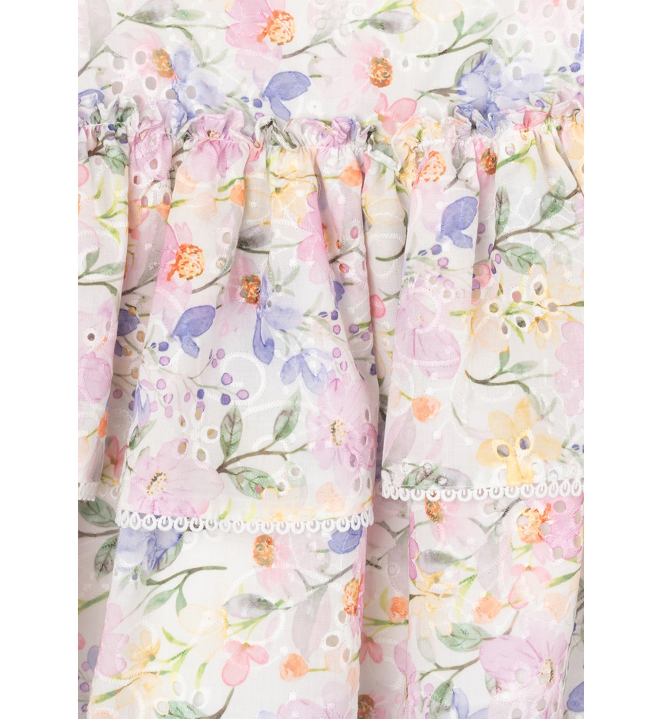 Girls 4-6x Lilac Floral Eyelet Dress 