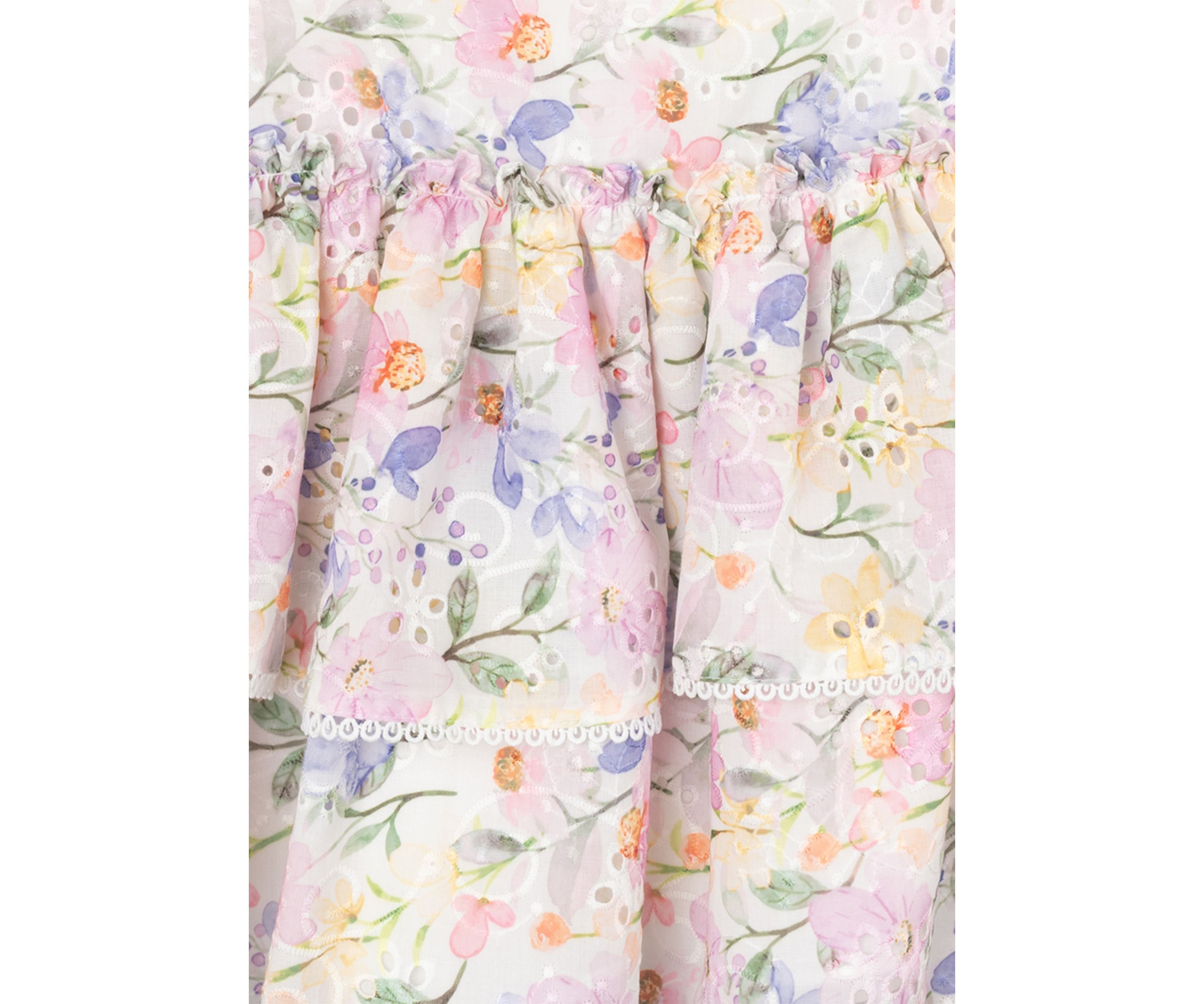 Girls 4-6x Lilac Floral Eyelet Dress 