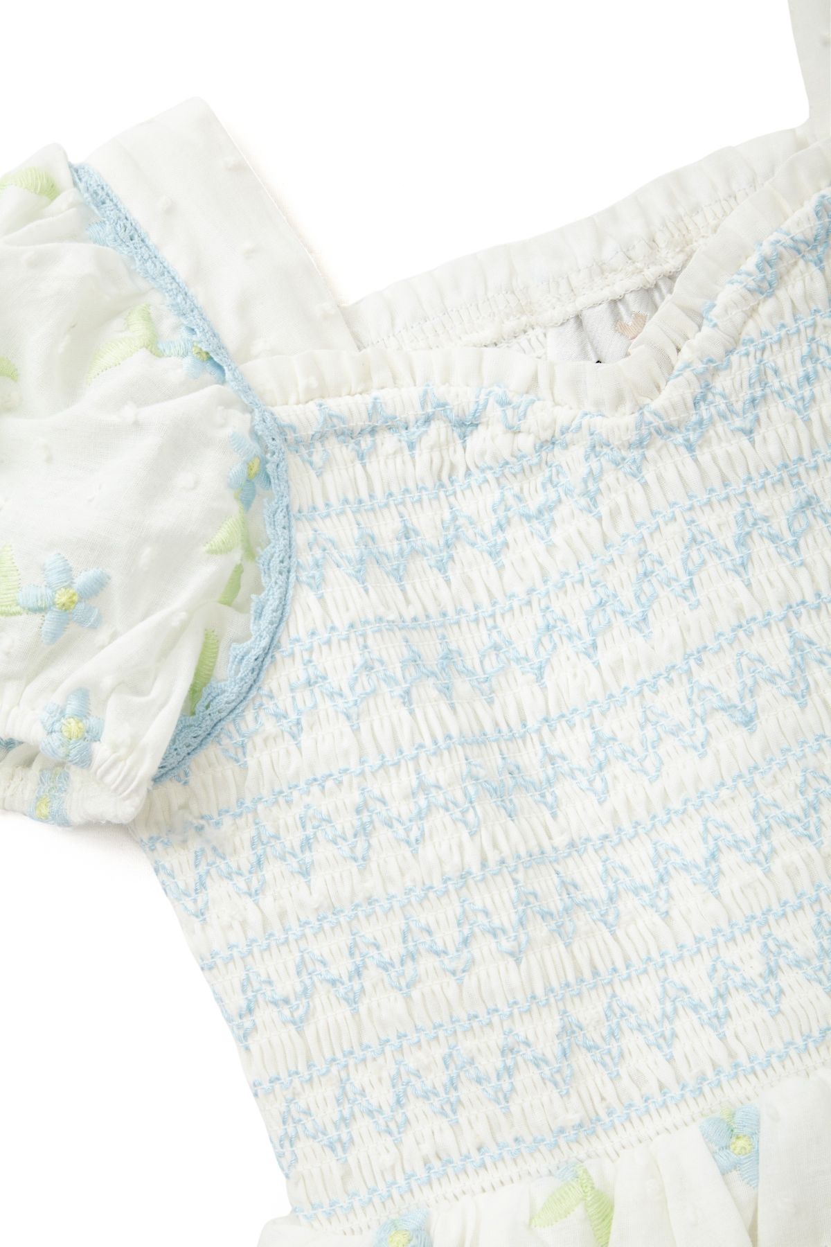 Girls 4-6x Smocked Embroidered Eyelet Dress