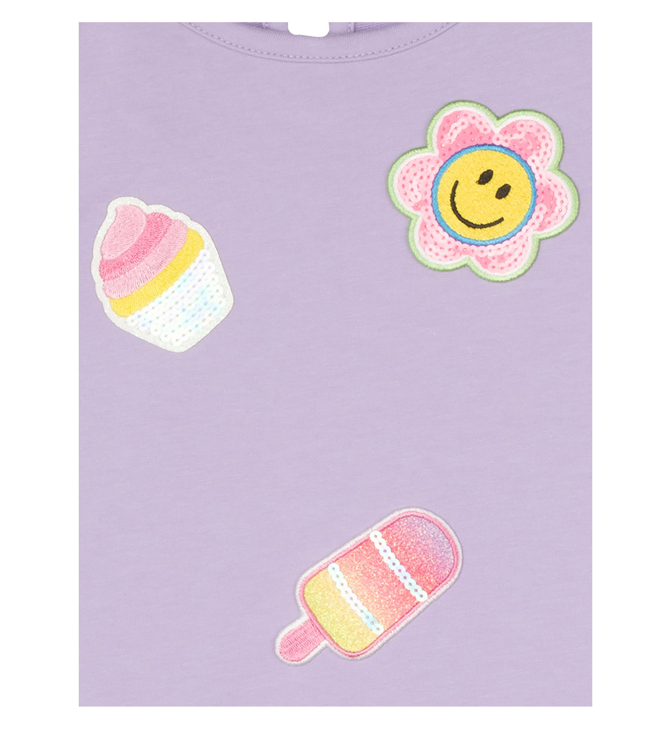 Girls 4-6x Smiley Printed Dress with Crossbody Bag