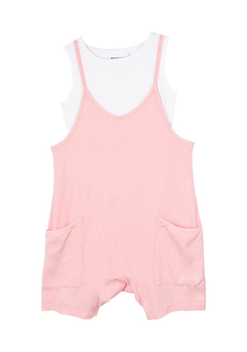 Girls 4-6x Knit Romper and T-Shirt Set